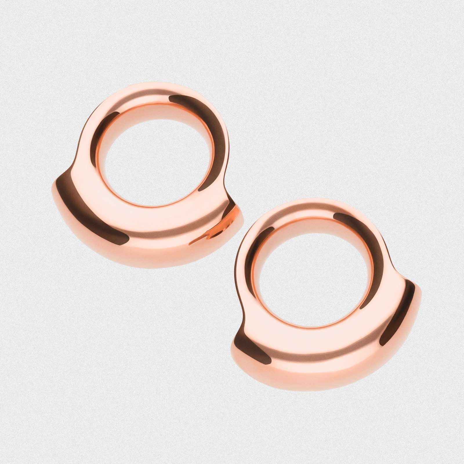 Lobe Cuff Rose Gold PVD Double Flare Ear Weight