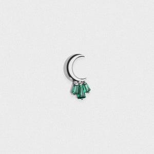 Lunar Emerald Bejewelled Titanium Threaded Top