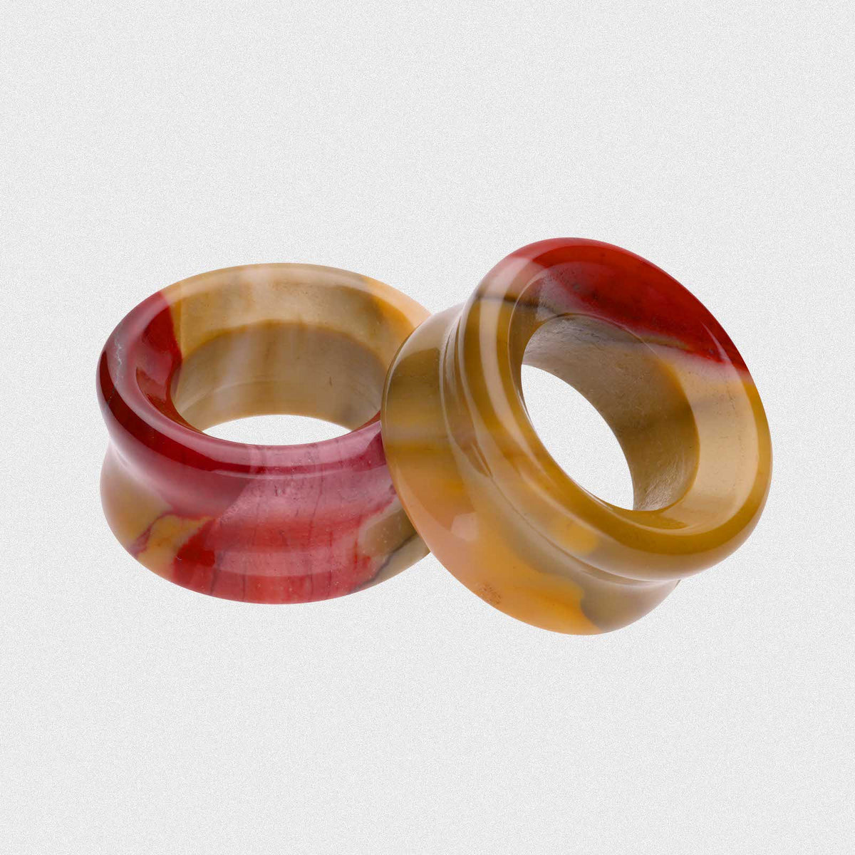 Mookaite Double Flare Concave Stone Tunnel