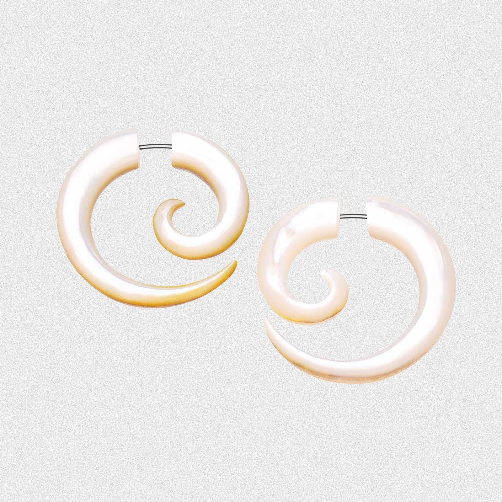 Mother Of Pearl Fake Gauge Spiral