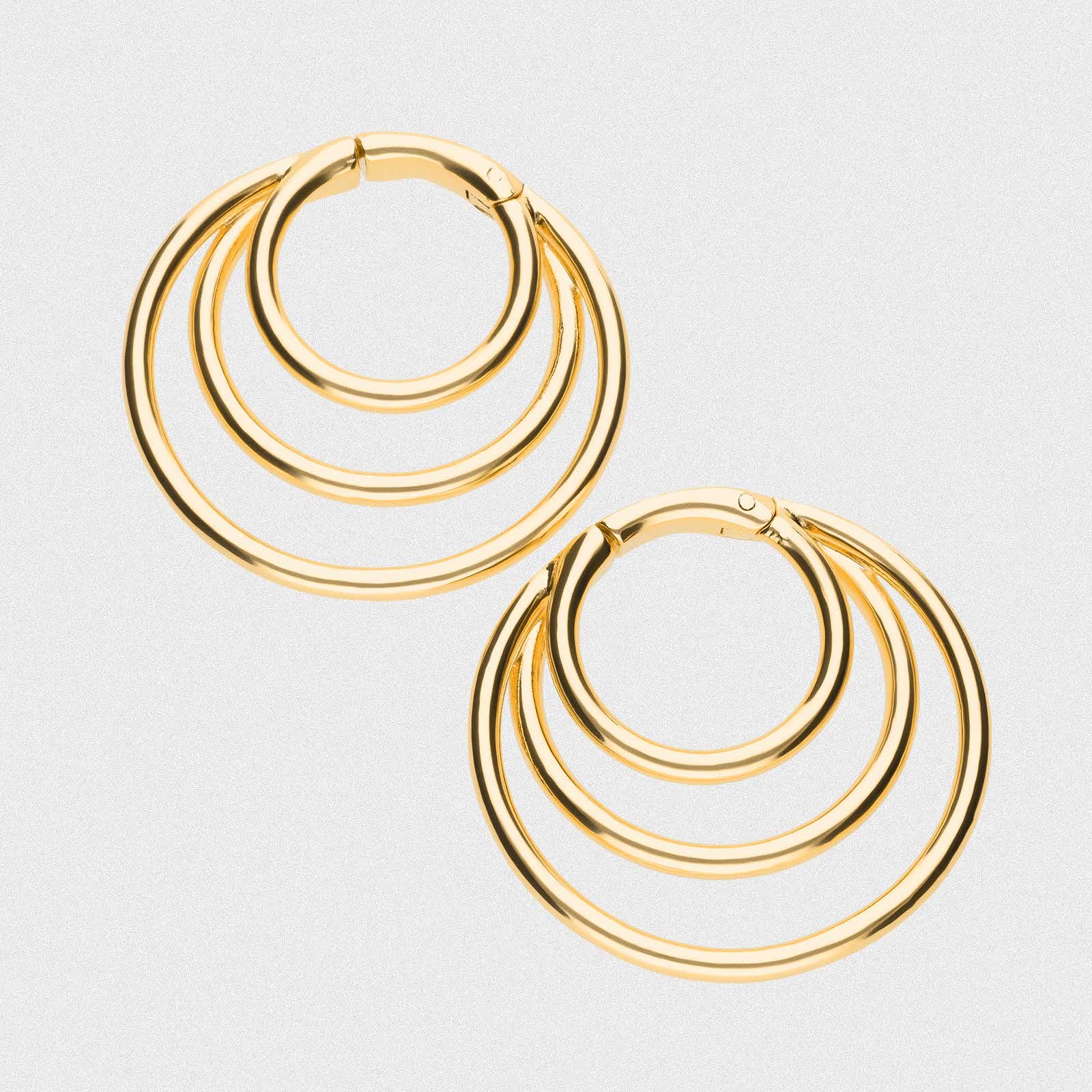 Multi Hoop Gold PVD Magnetic Ear Weight
