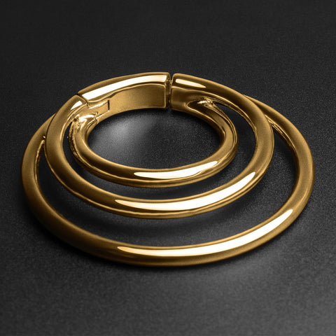 Multi Hoop Gold PVD Magnetic Ear Weight