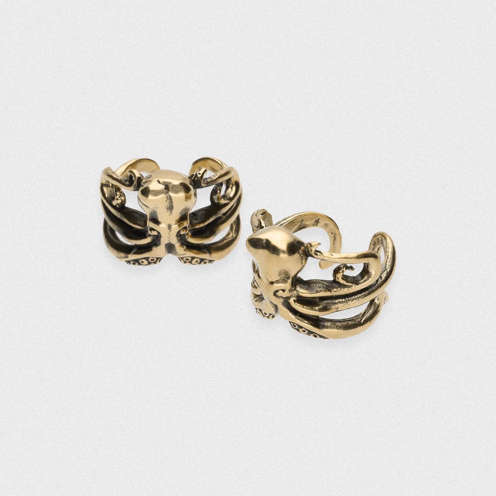 Octopus Brass Ear Cuff