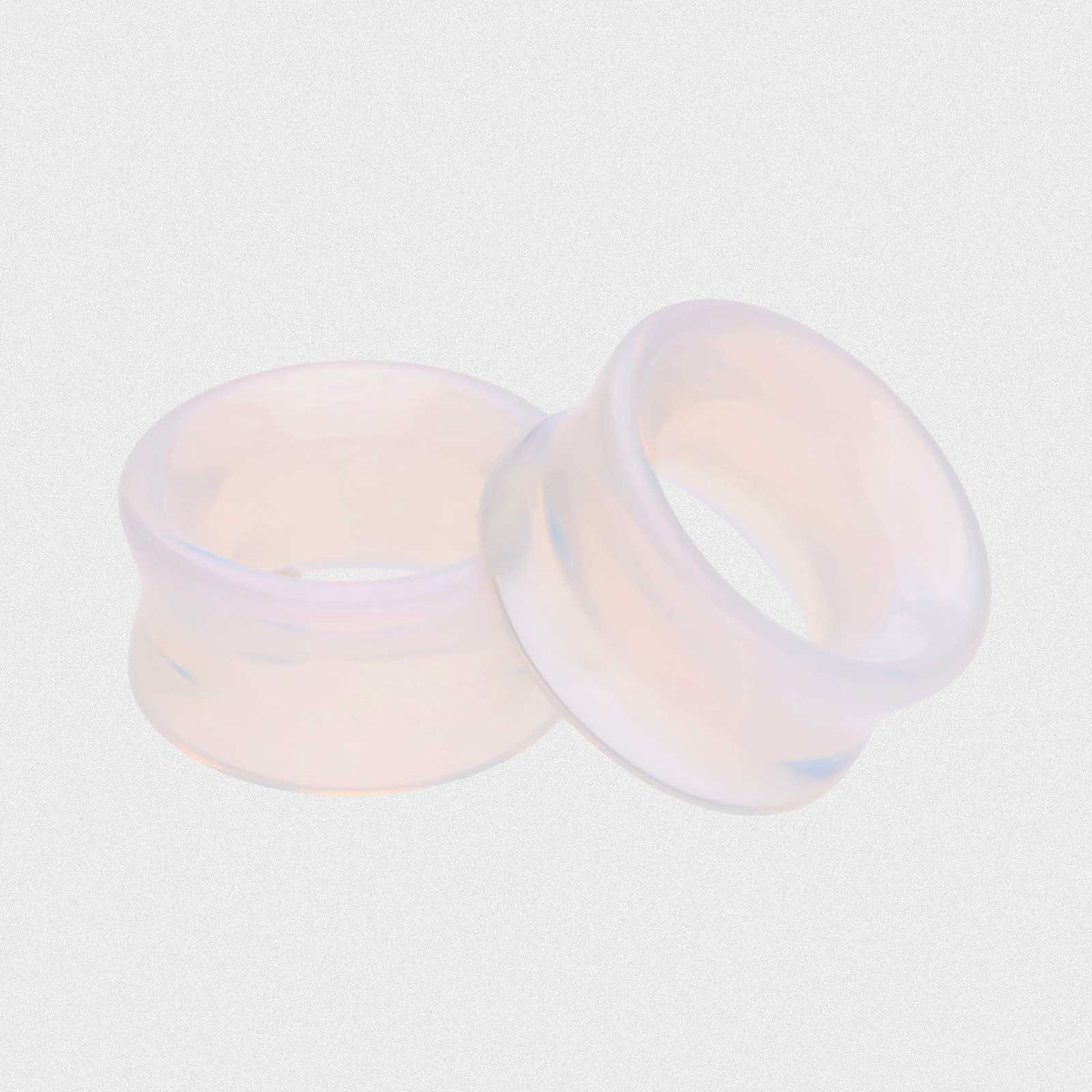 Bouchons D'Oreille Et Tunnels En Opalite Naturelle - Piercings Élégants Avec O-Ring, Gauge 4mm à 18mm