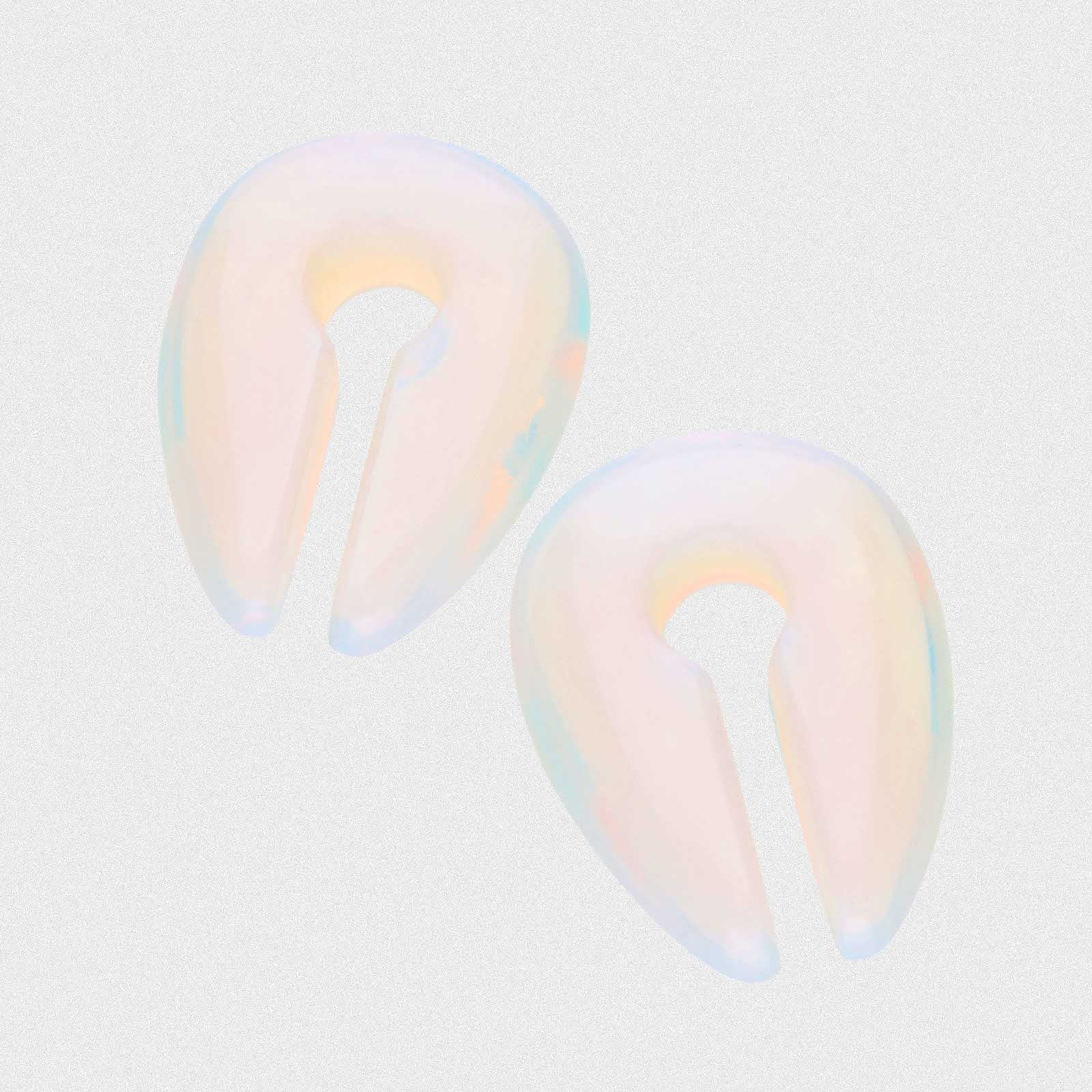 Opalite Keyhole Stone Ear Weights