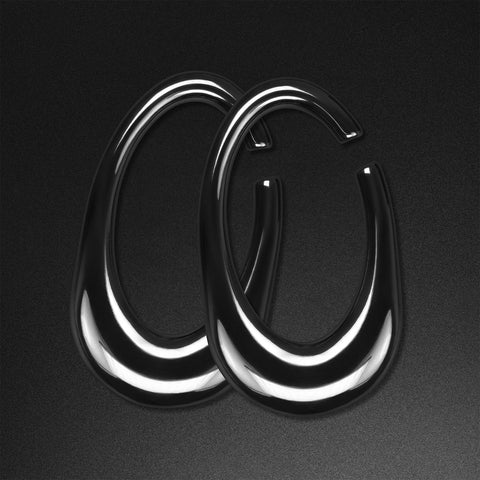 Oval Black PVD Surgical Steel Ear Weight