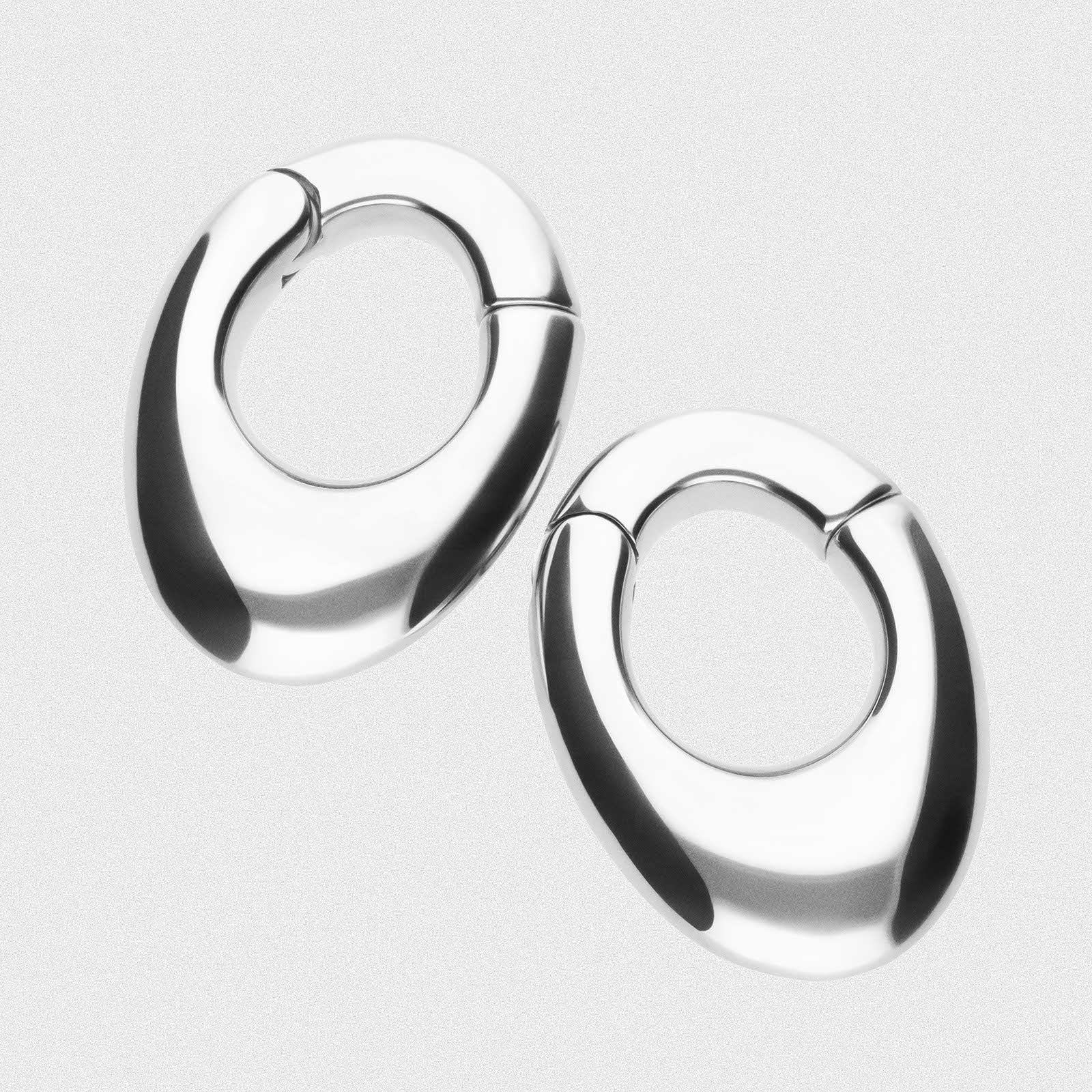 Oval Surgical Steel Magnetic Ear Weight