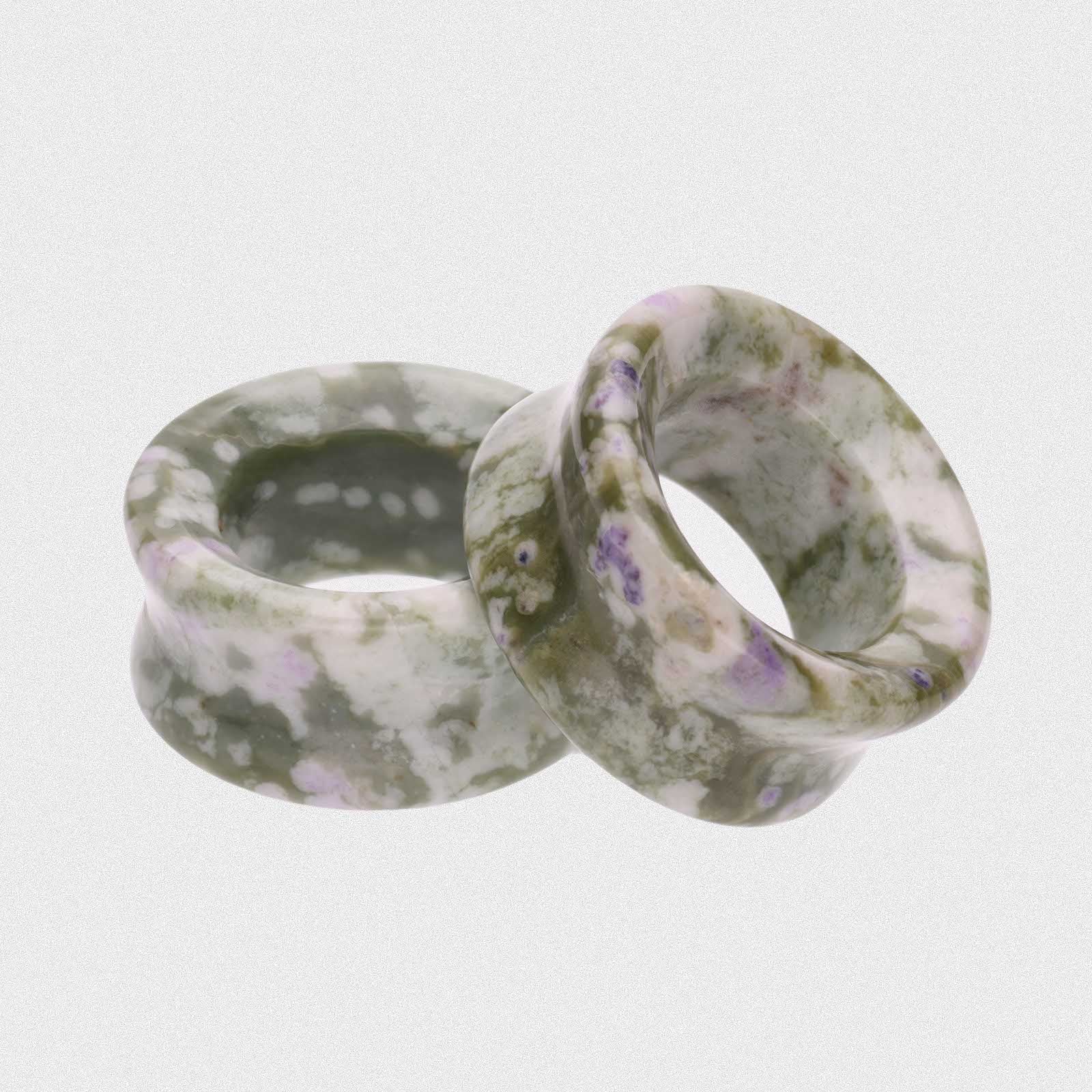 Peace Jade Double Flare Concave Stone Tunnel