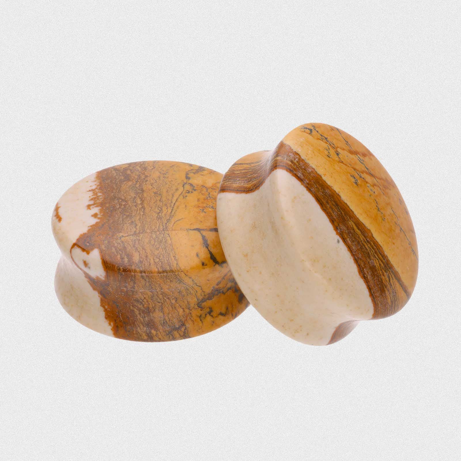 Picture Jasper Double Flare Convex Plug