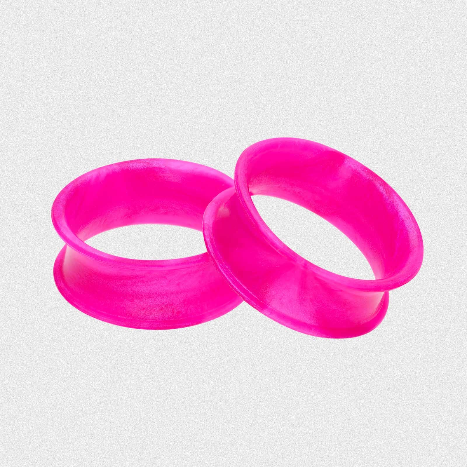 Purple And Pink Ombré Double Flare Silicone Tunnel