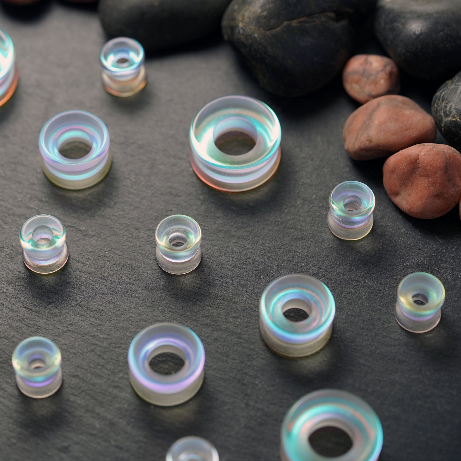 Rainbow Glass Double Flare Concave Tunnel Group Shot