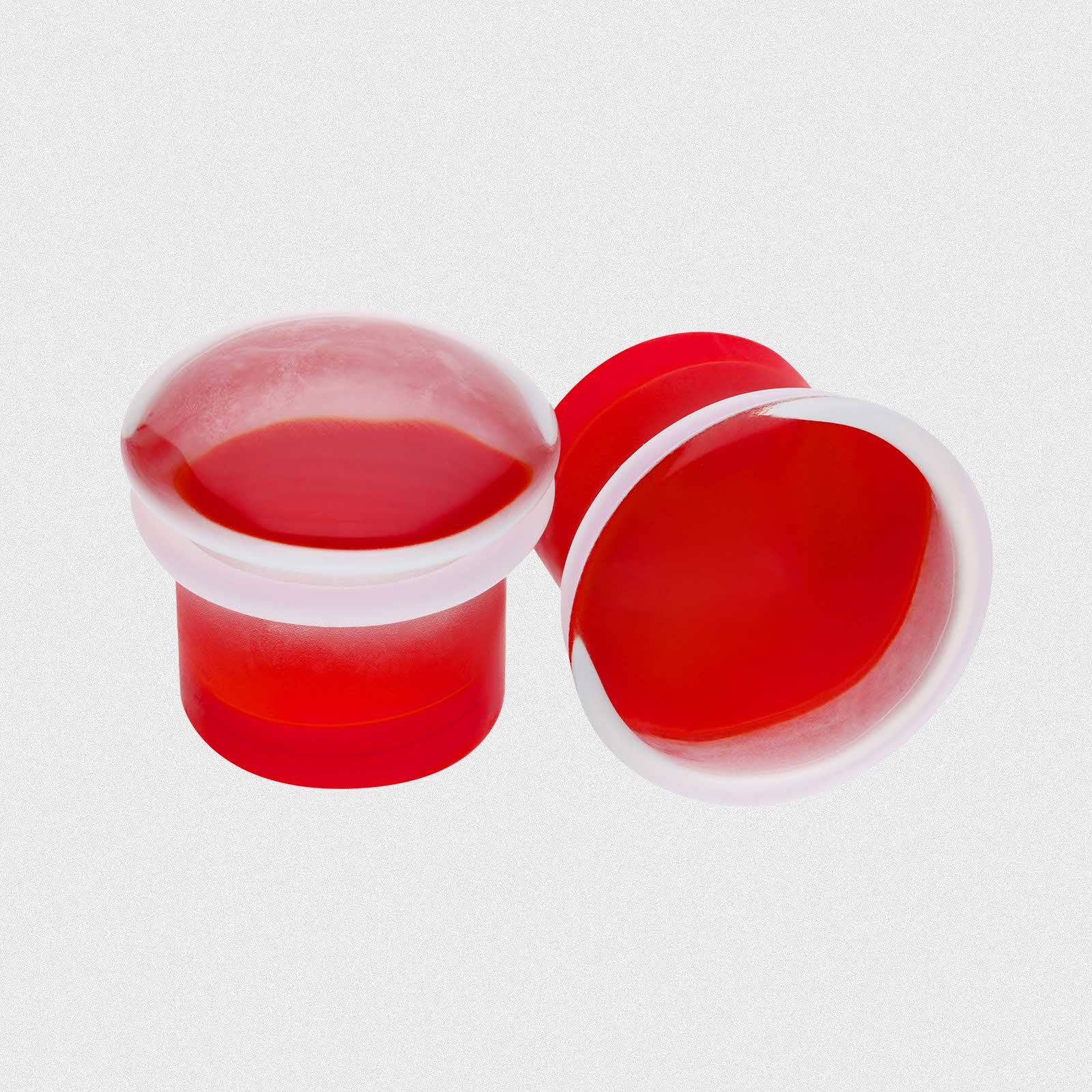 Red Backed Glass Single Flare Convex Plug