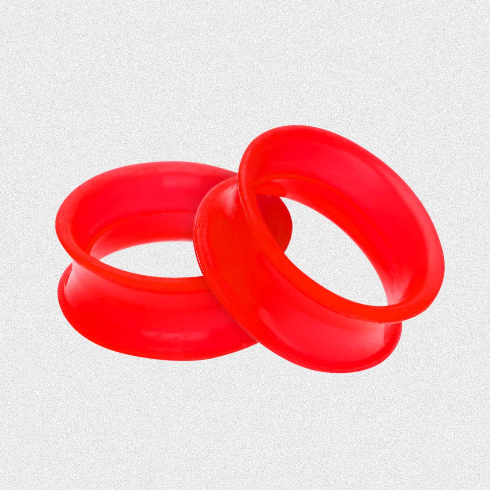 Red Silicone Double Flare Tunnel