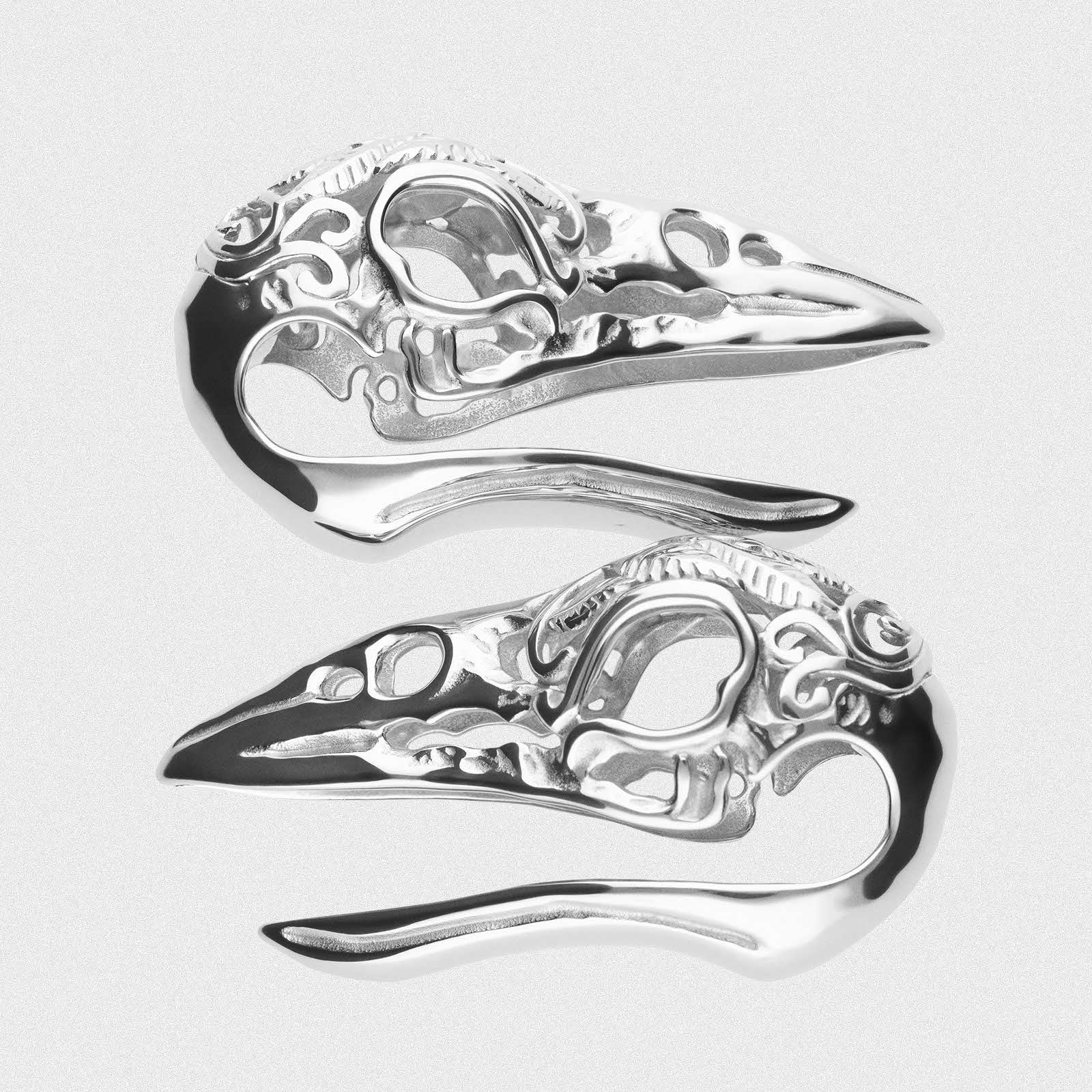 Regal Bird Skull Surgical Steel Ear Weight