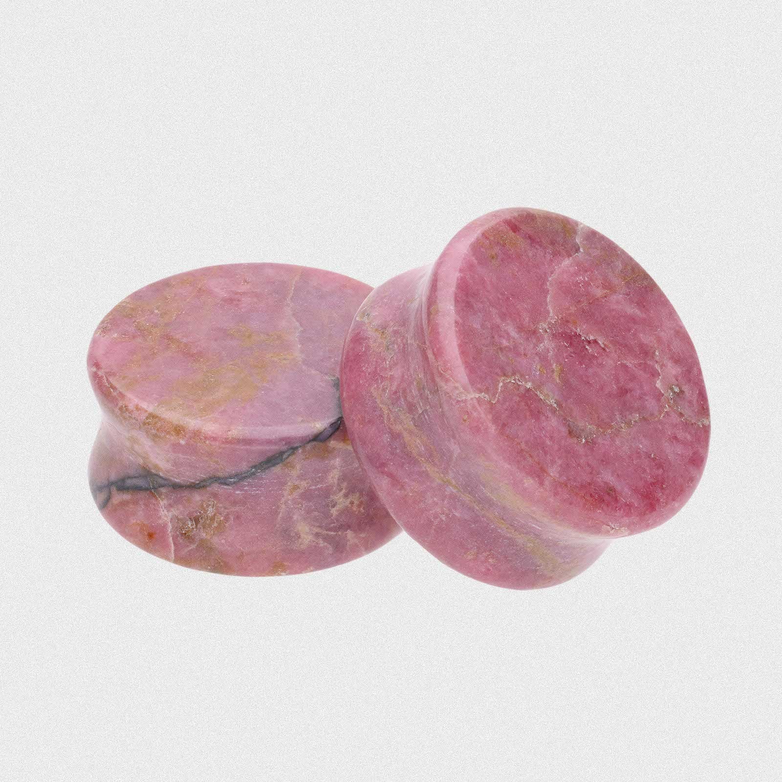 Rhodonite Double Flare Stone Plug