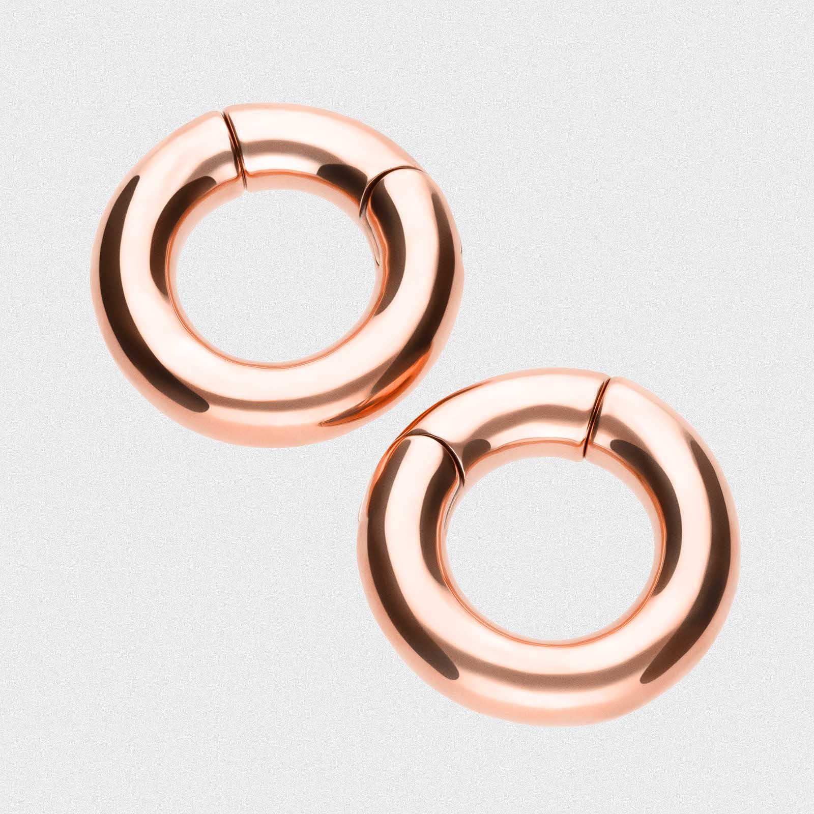 Rose Gold PVD Magnetic Circle Ear Weight