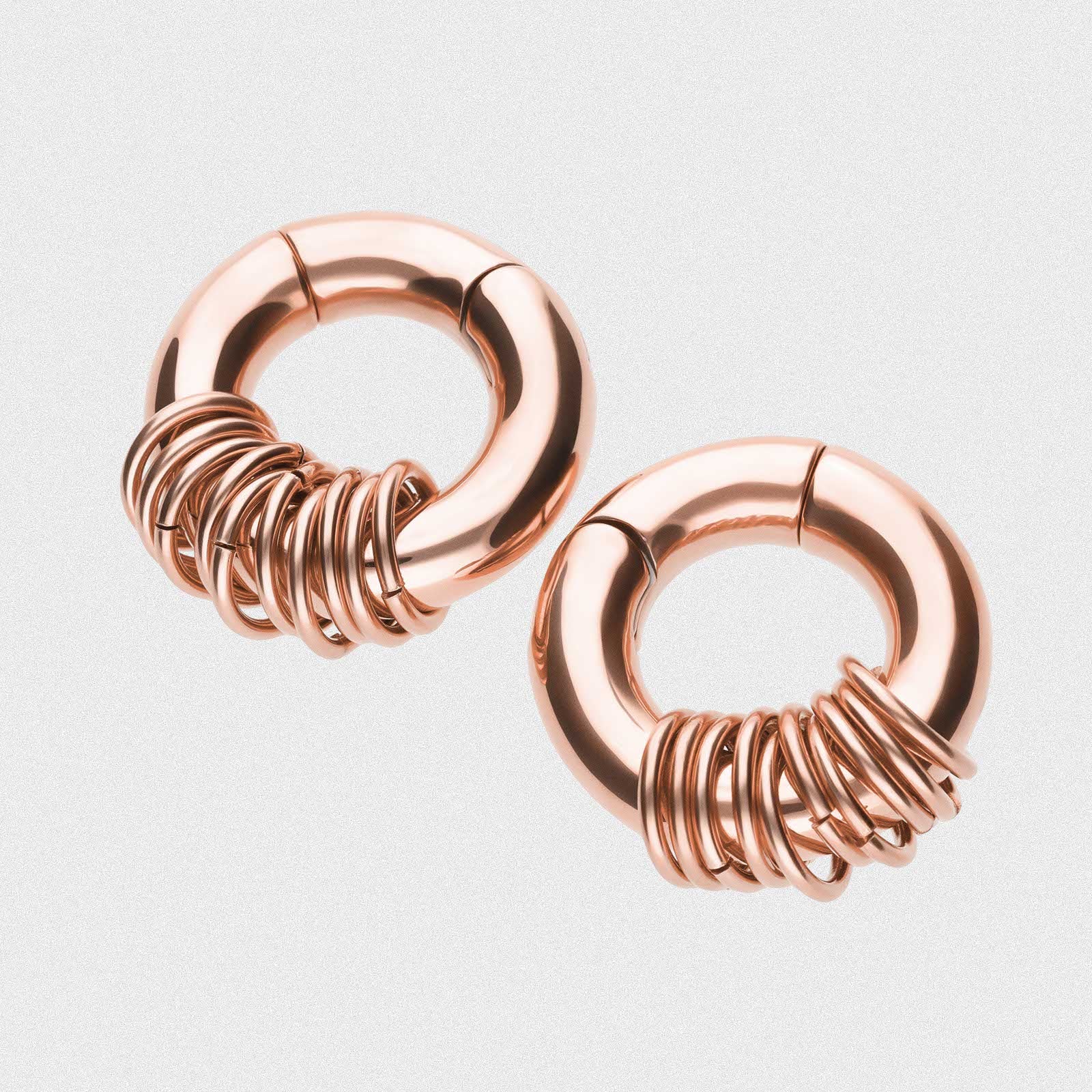 Rose Gold PVD Magnetic Multi Hoop Ear Weight