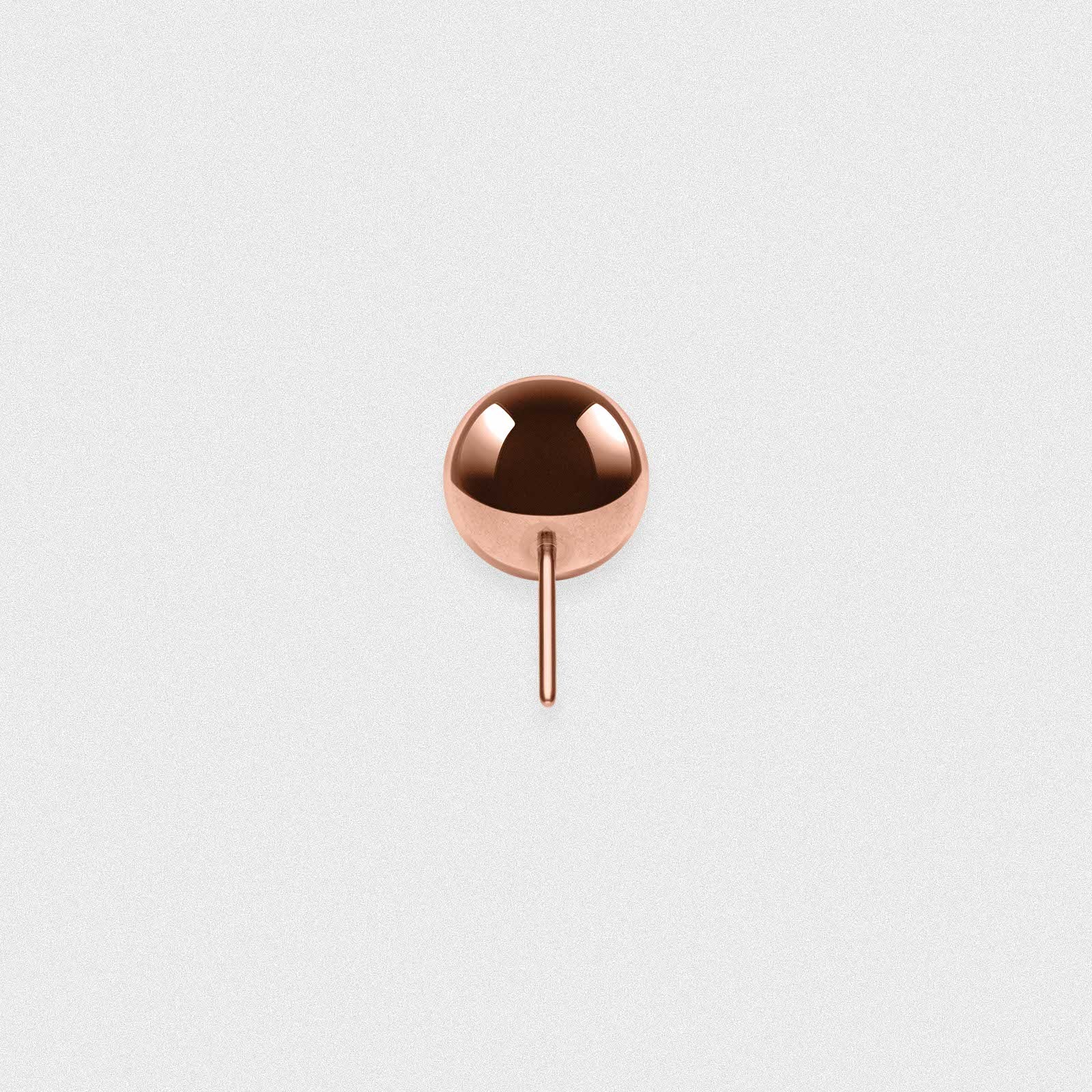 Rose Gold PVD Titanium Ball Threadless Top