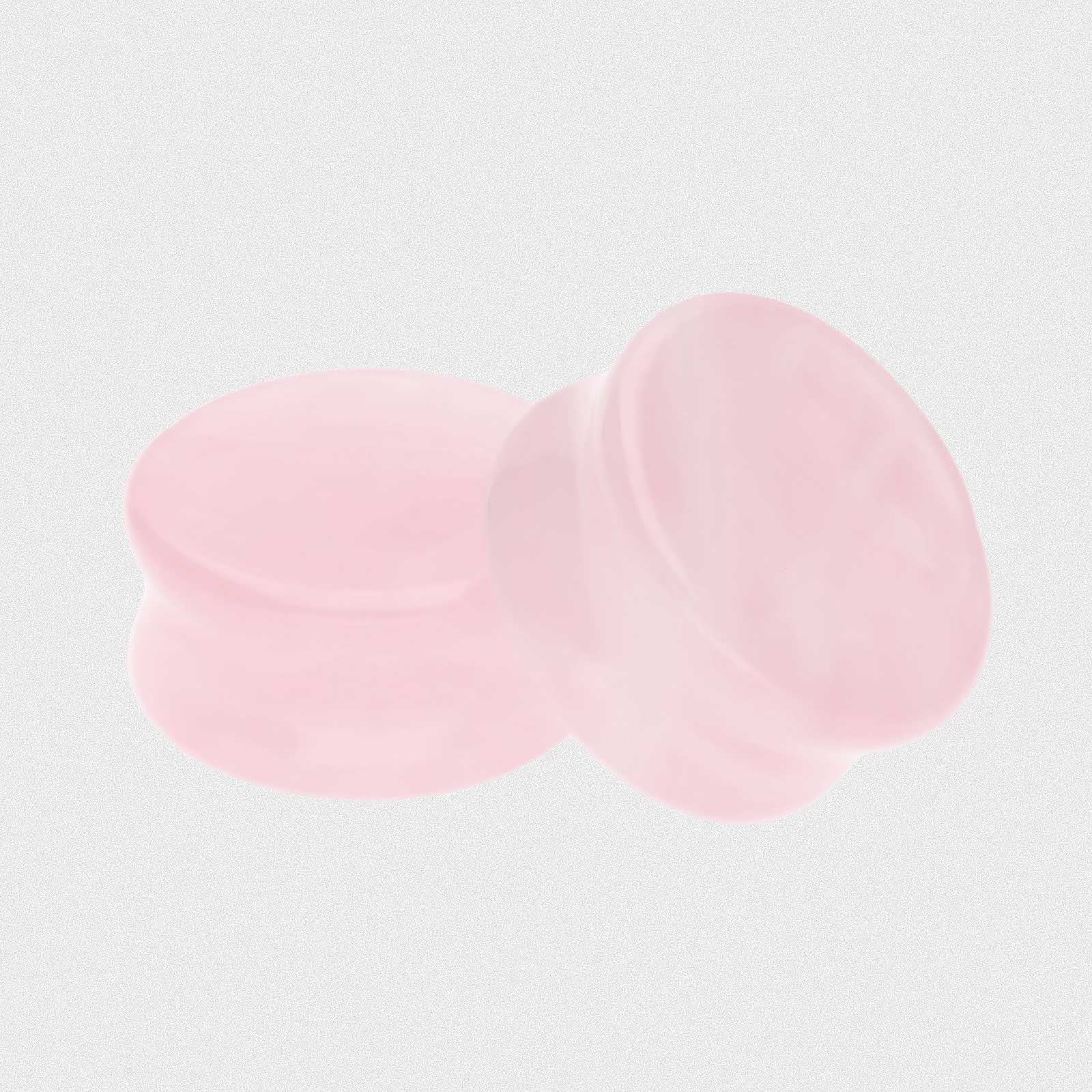 Rose Quartz Double Flare Stone Plug