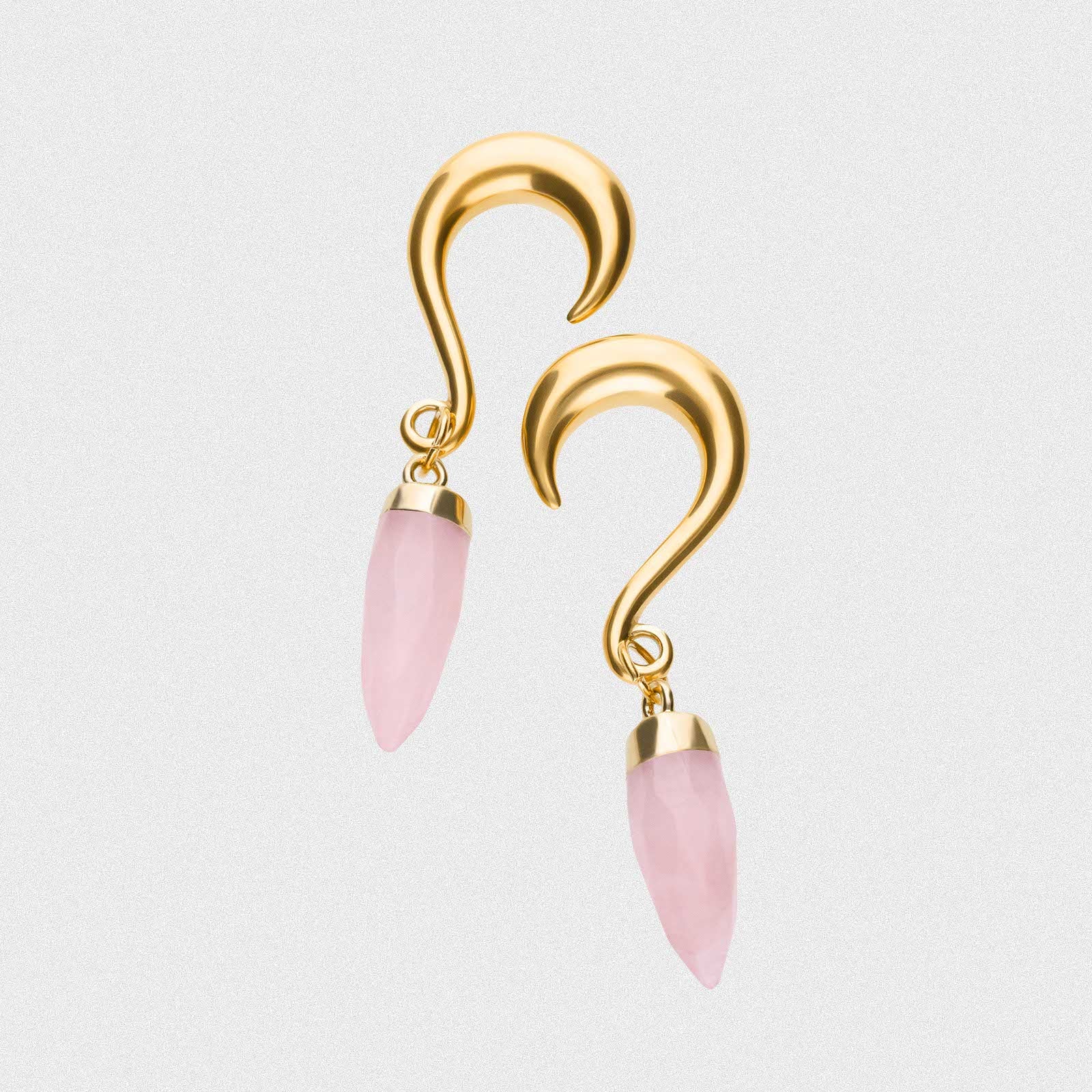 Opalite Faceted Pendant With Gold PVD Hook Mini Ear Weight