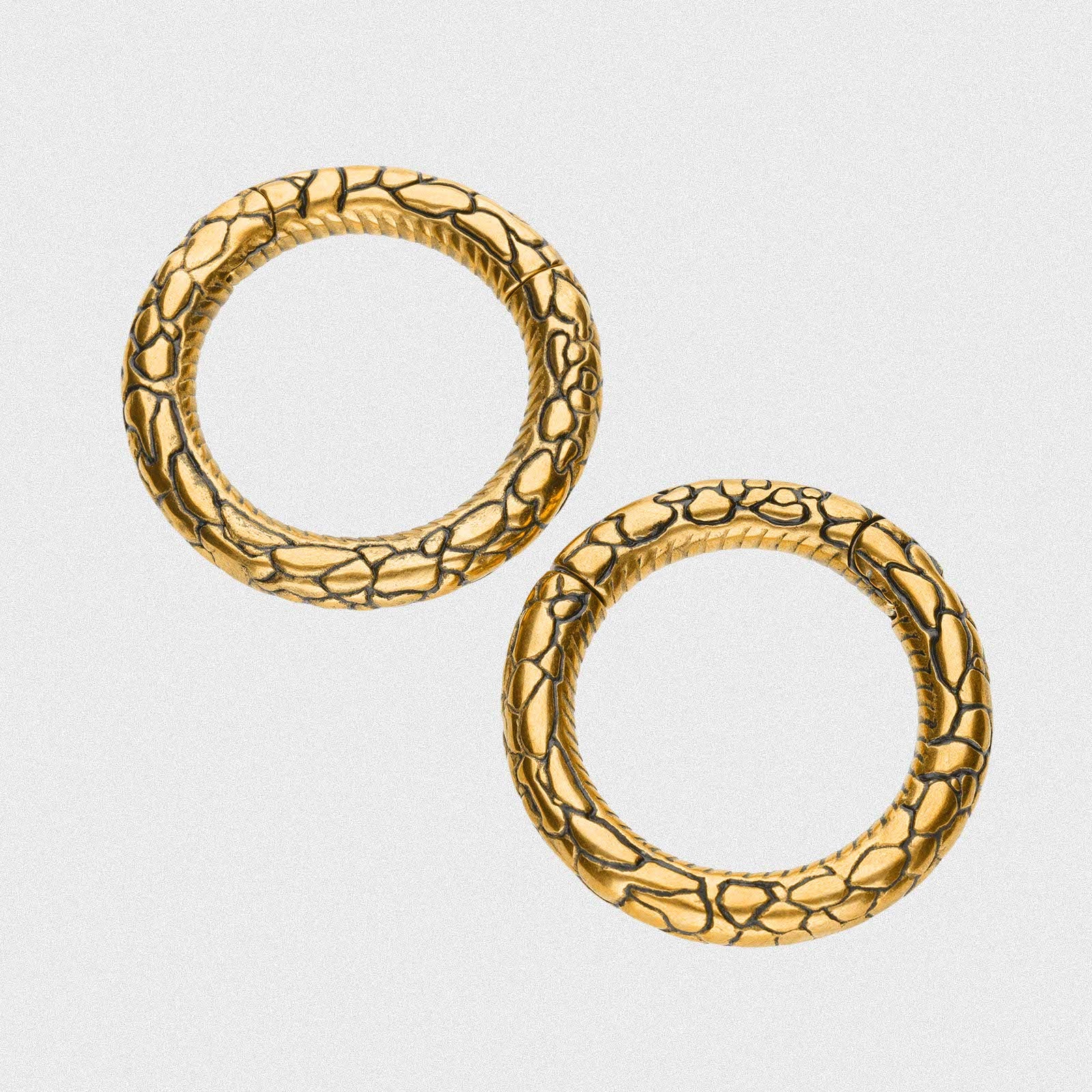 Snake Skin Gold PVD Magnetic Ear Weight