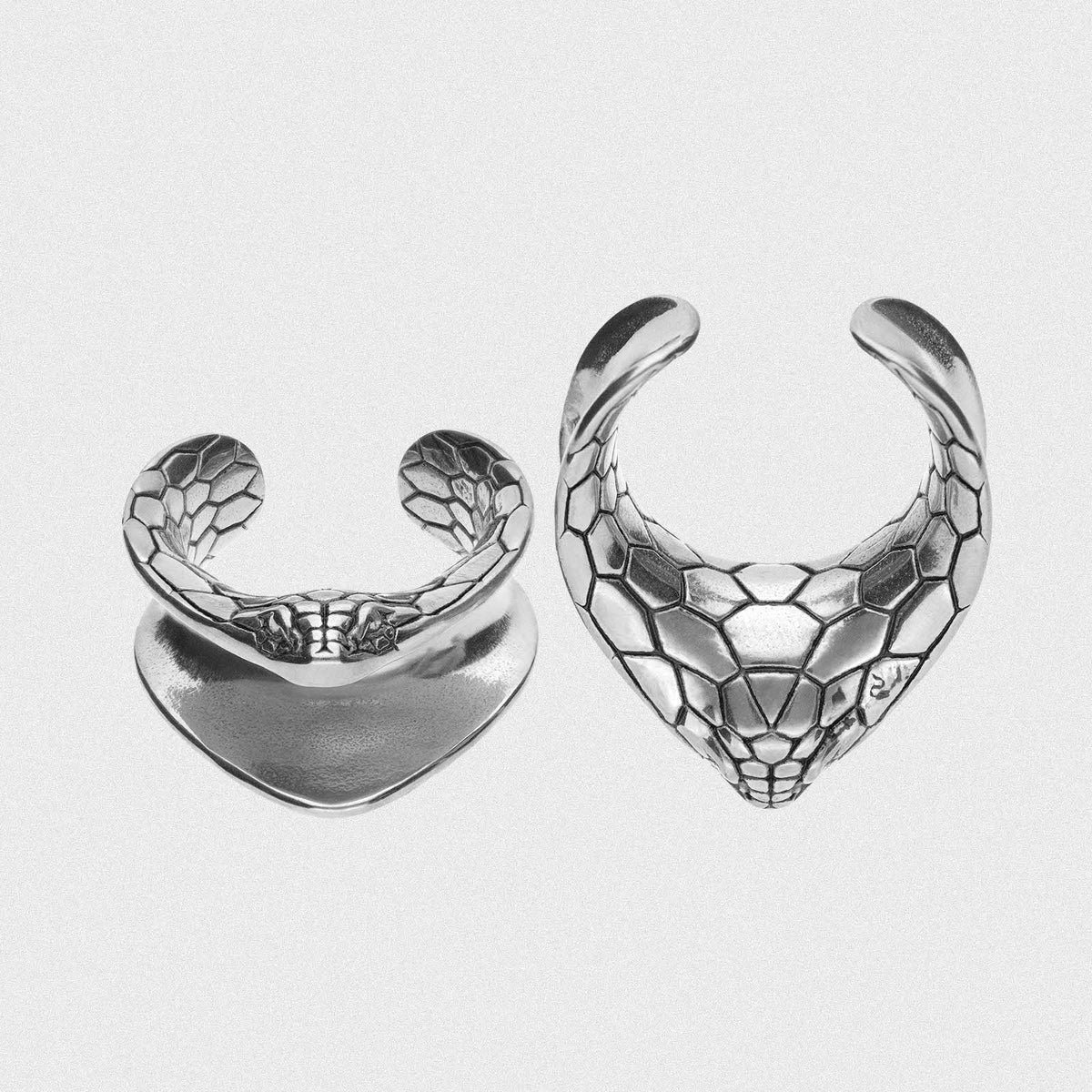 Snake Skin Surgical Steel Saddle Ear Weight