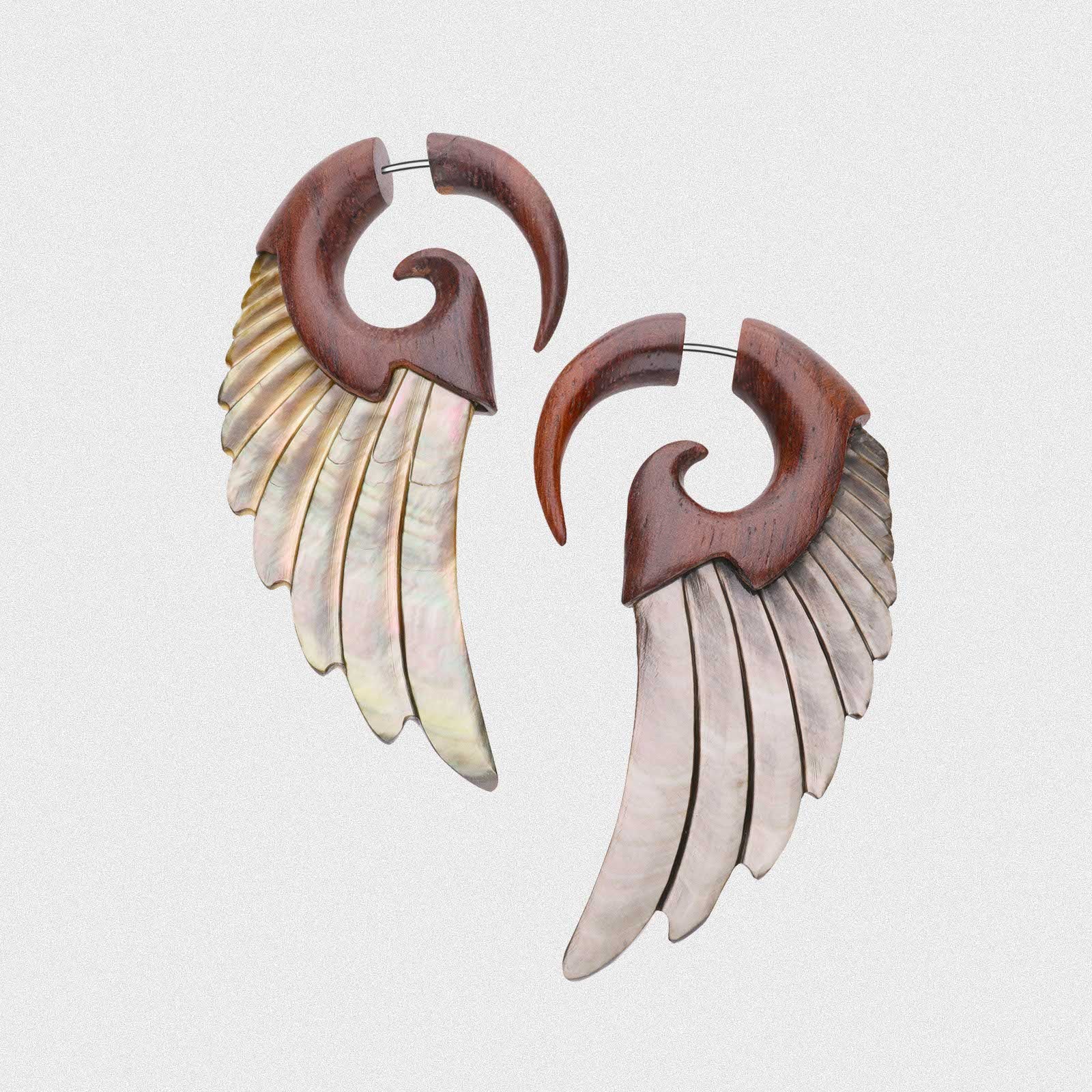 Sono Wood & Black MOP Fake Gauge Angel Wing
