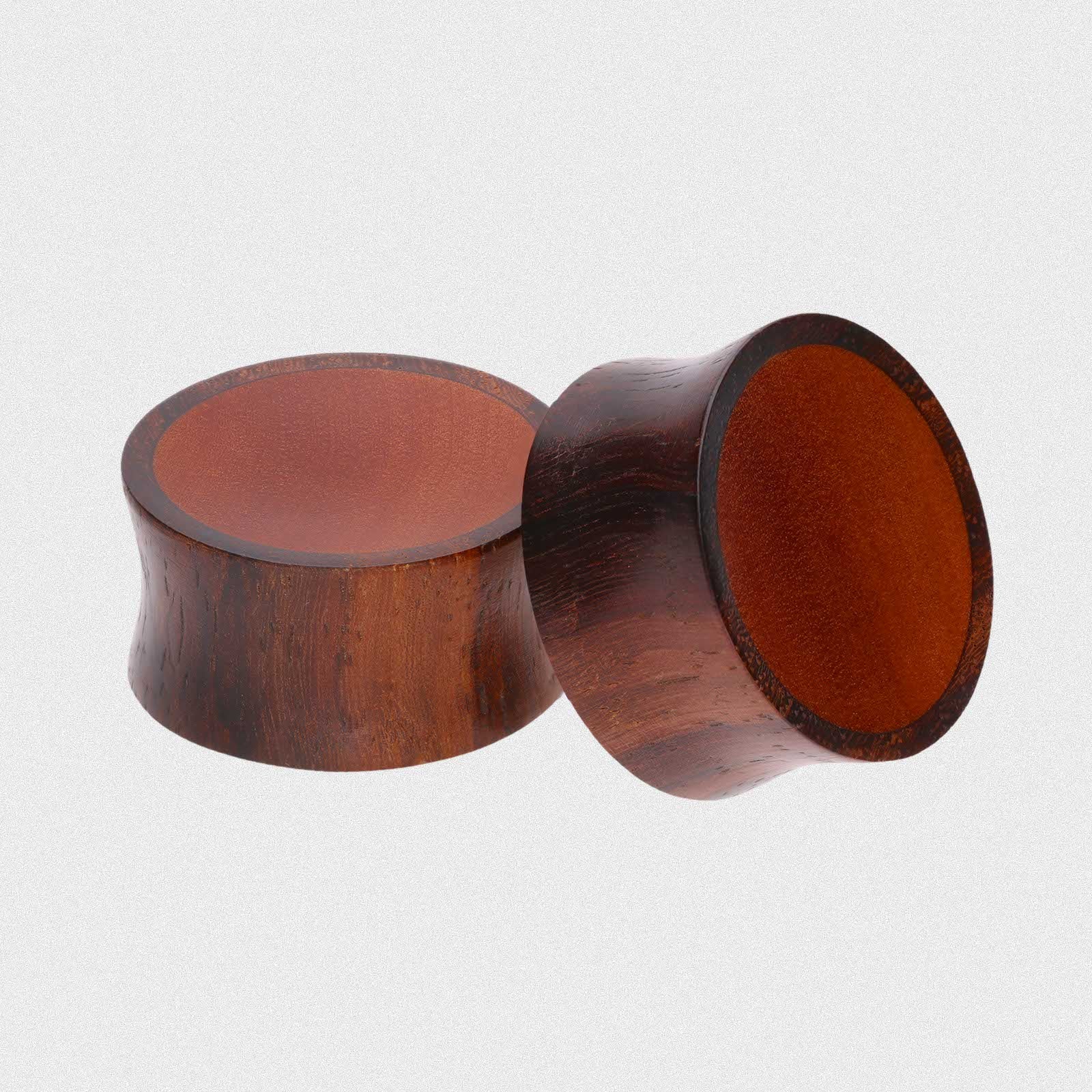 Sono Wood Double Flare Concave Plug With Saba Wood Inlay