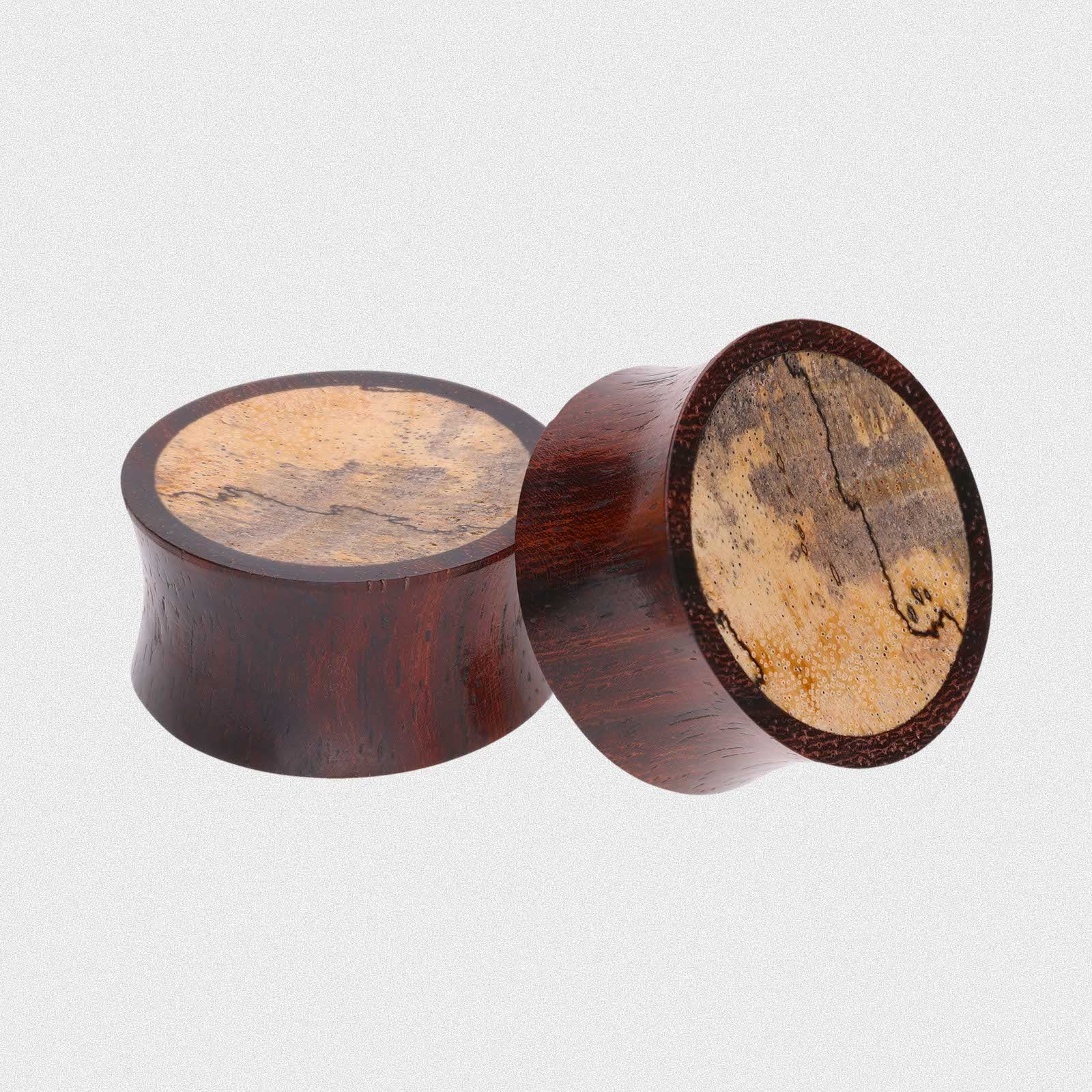 Sono Wood Double Flare Concave Plug With Tamarind Wood Inlay