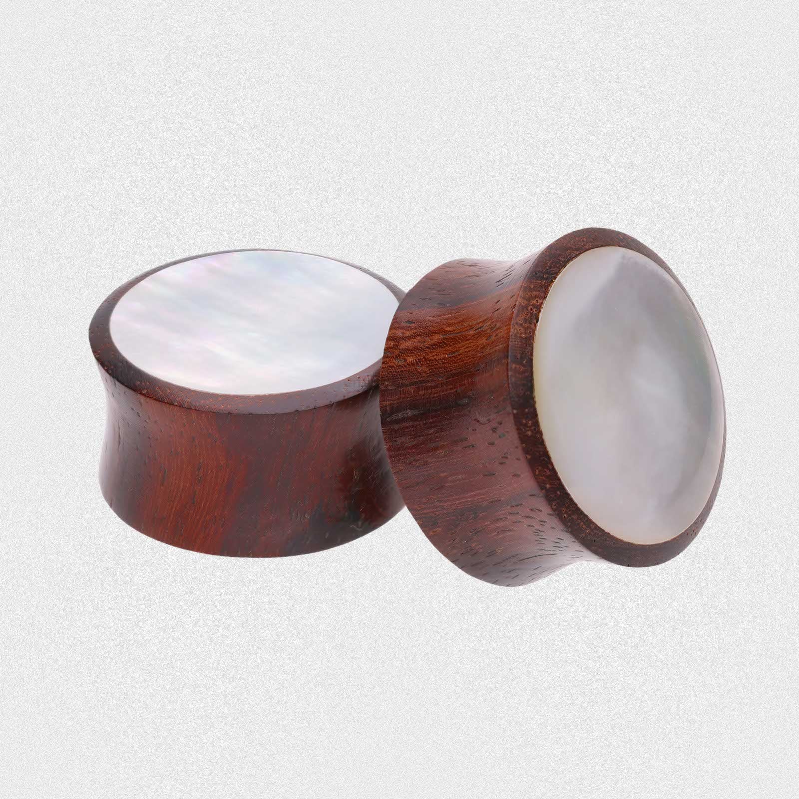 Sono Wood Double Flare Plug With MOP Inlay