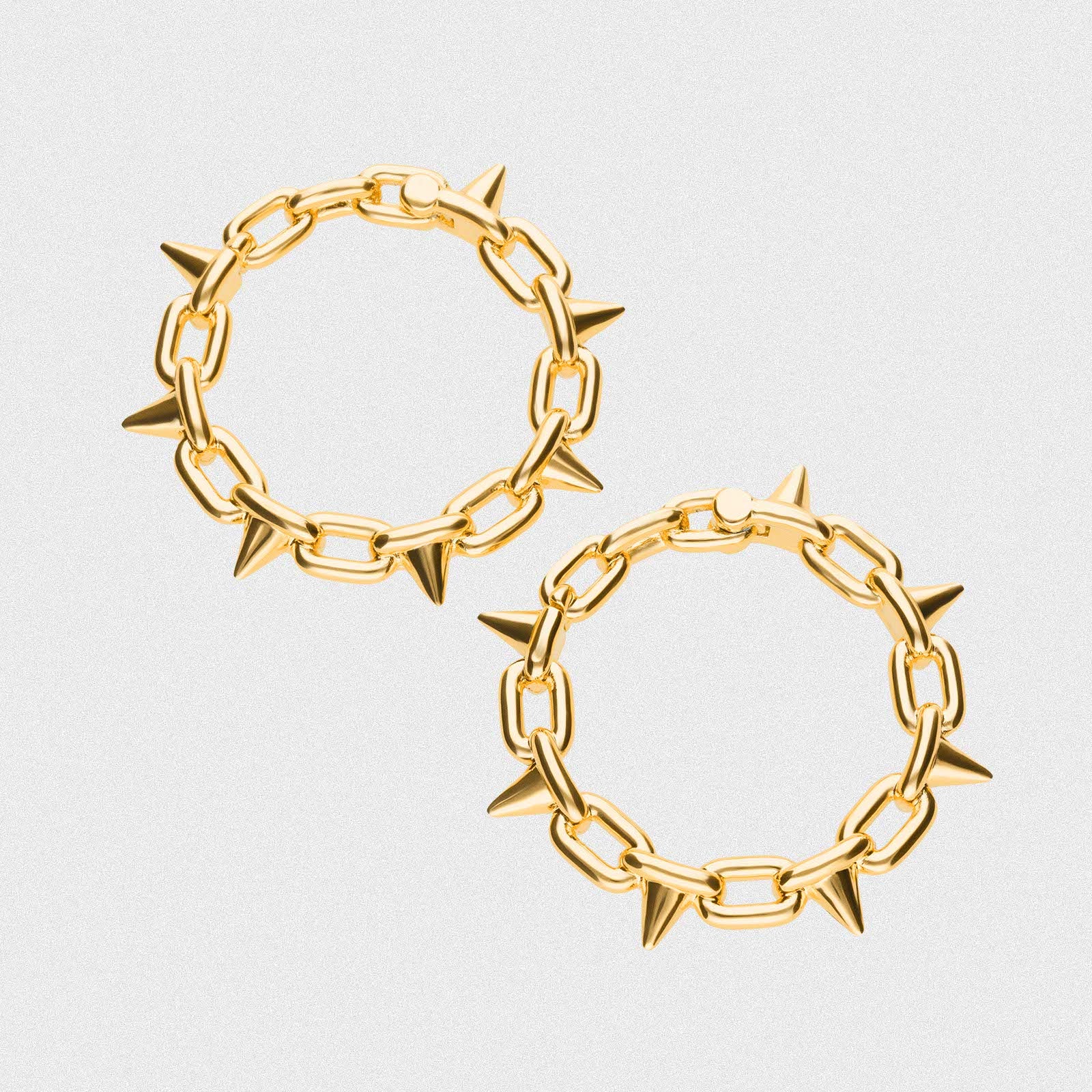 Spike Chain Hoop Gold PVD Ear Weight