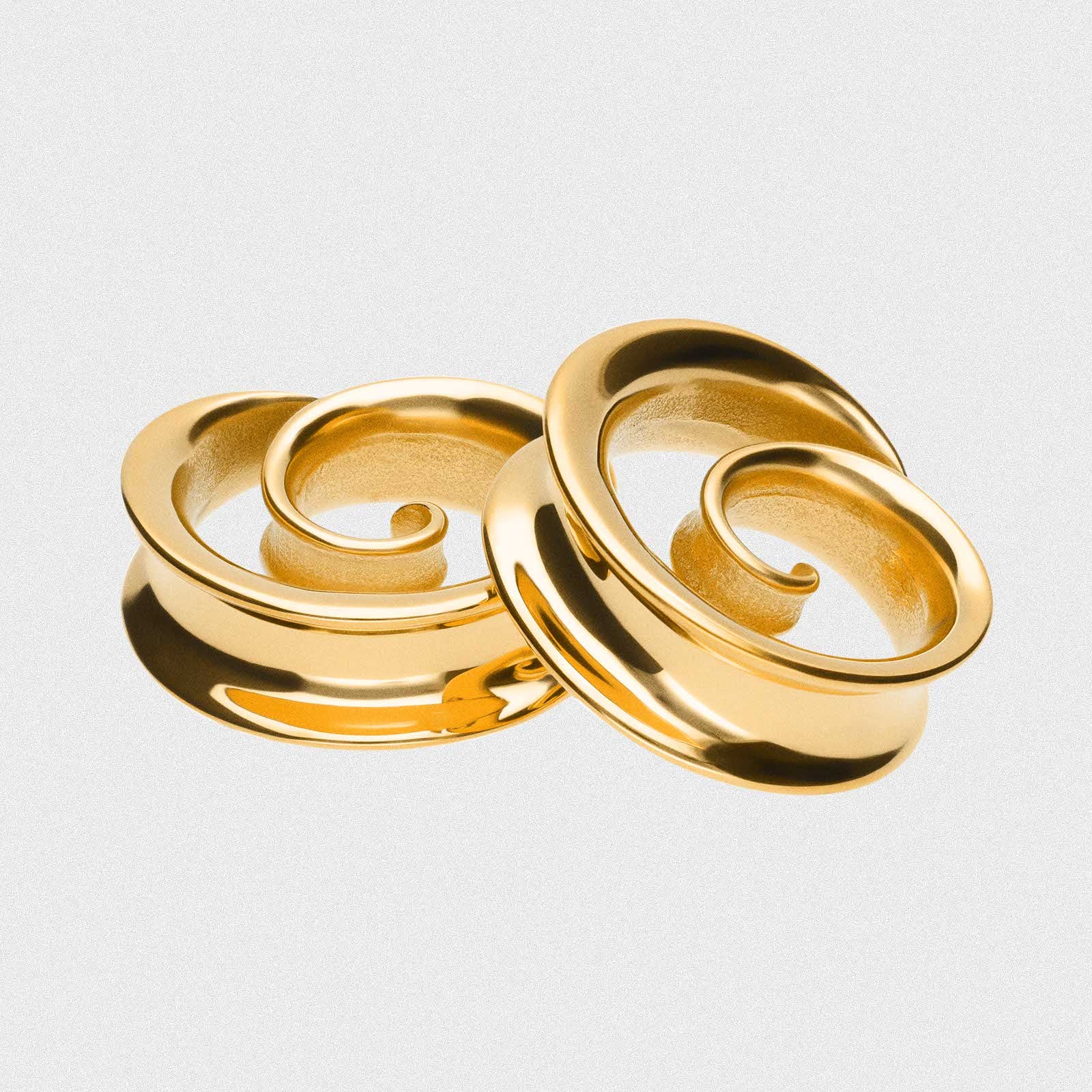 Spiral Gold PVD Saddle Ear Weight