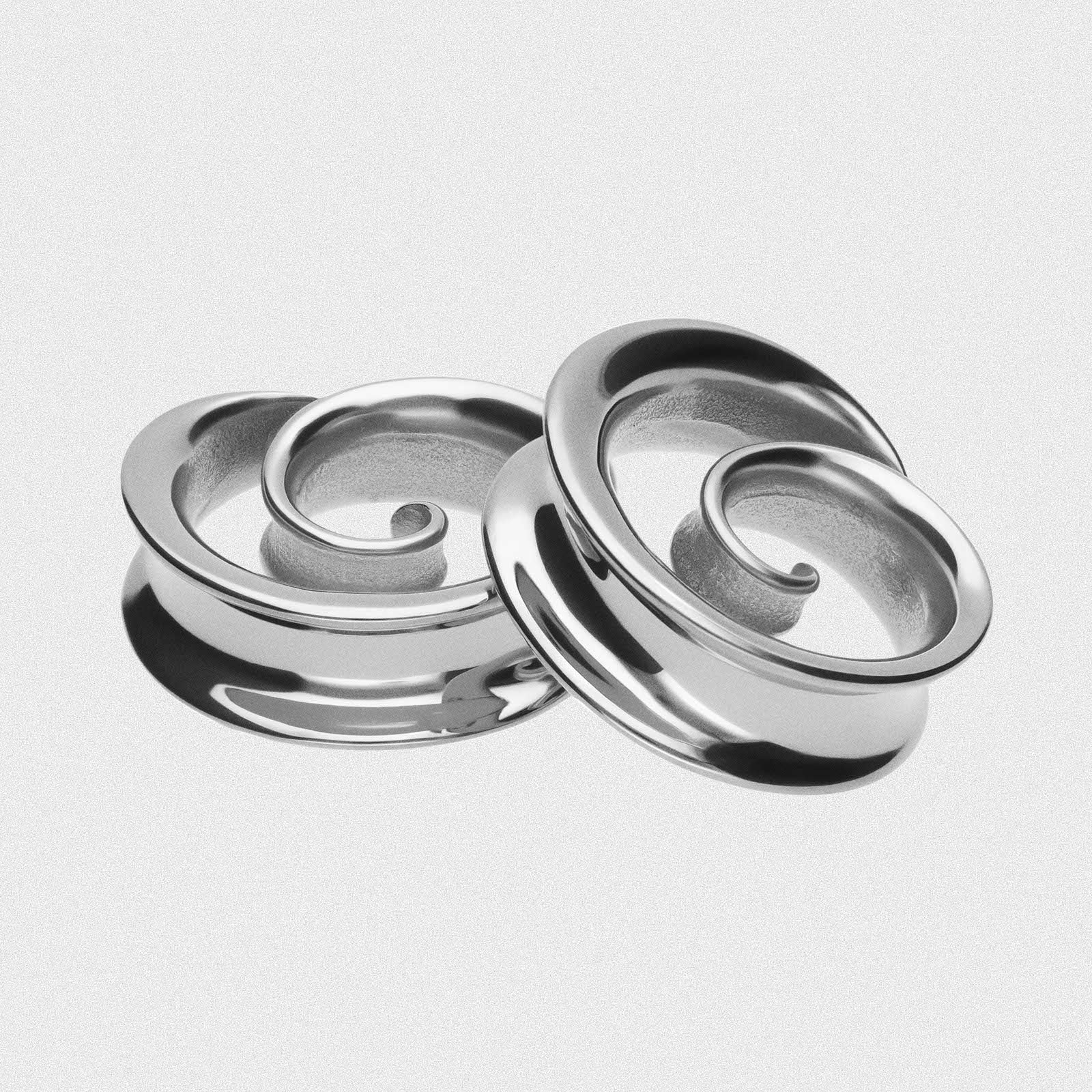 Spiral Surgical Steel Saddle Ear Weight