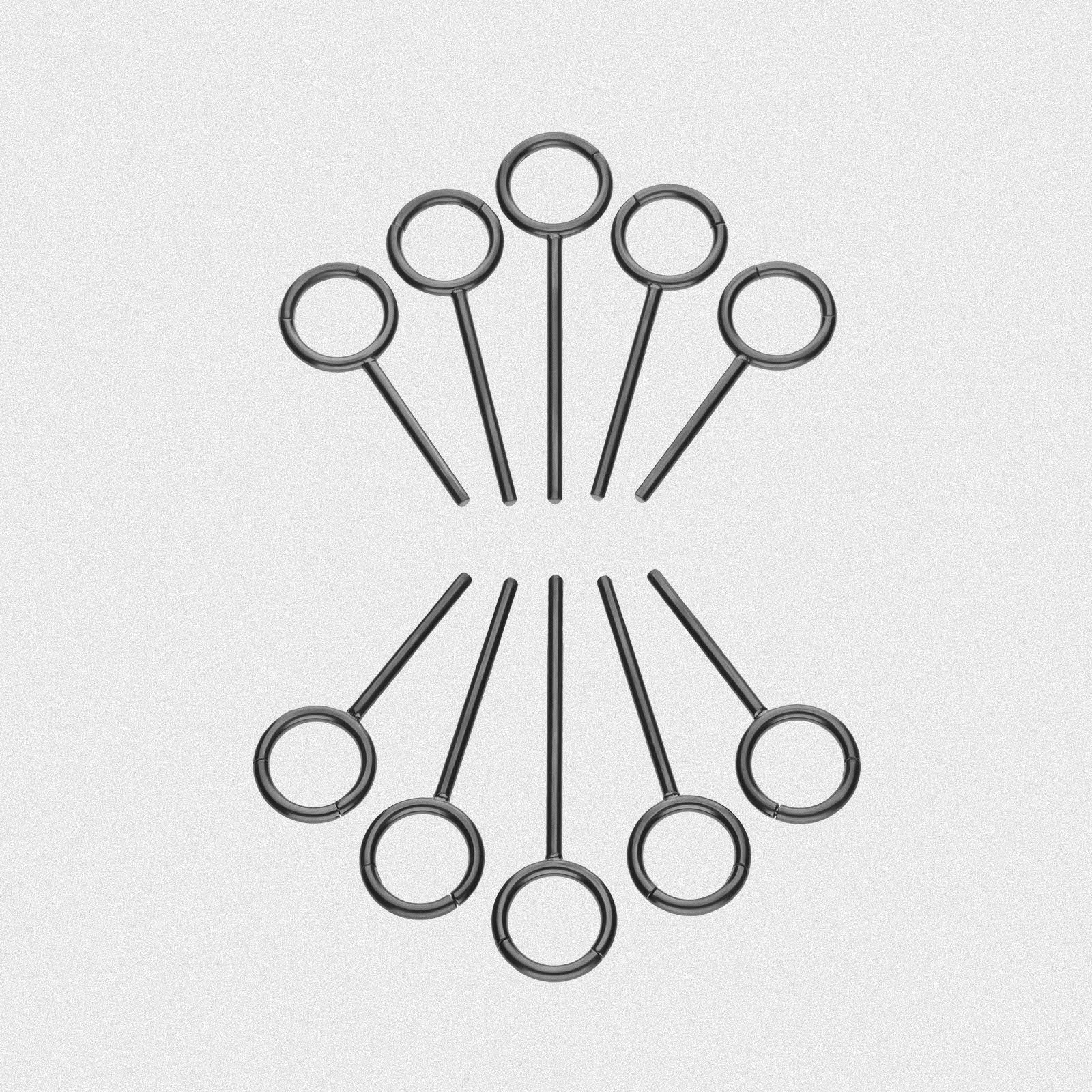 Sun Beam Black PVD Ear Weight