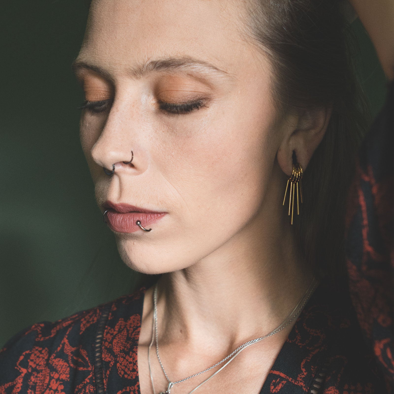 Sun Beam Gold PVD Ear Weight Model Shot Two