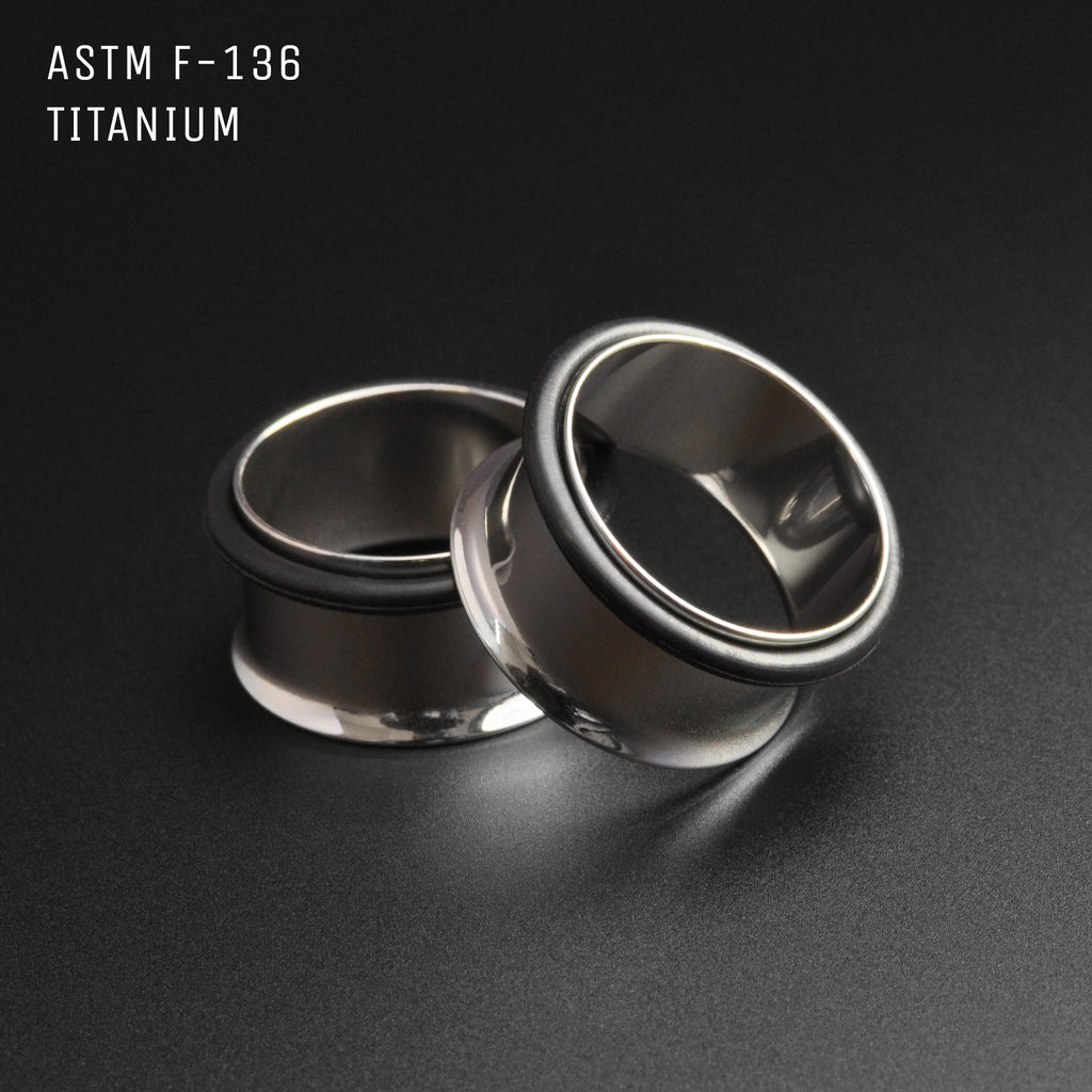 Titanium Ear Stack Titanium Single Flare Tunnel | Titanium Flesh Tunnels & Ear Gauges