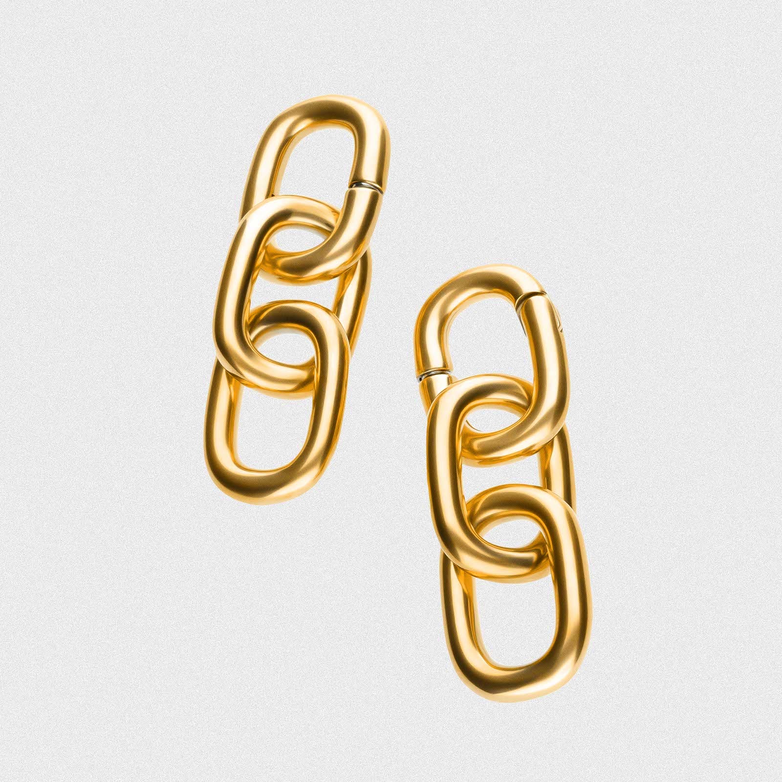 Triple Cable Chain Gold PVD Magnetic Ear Weight