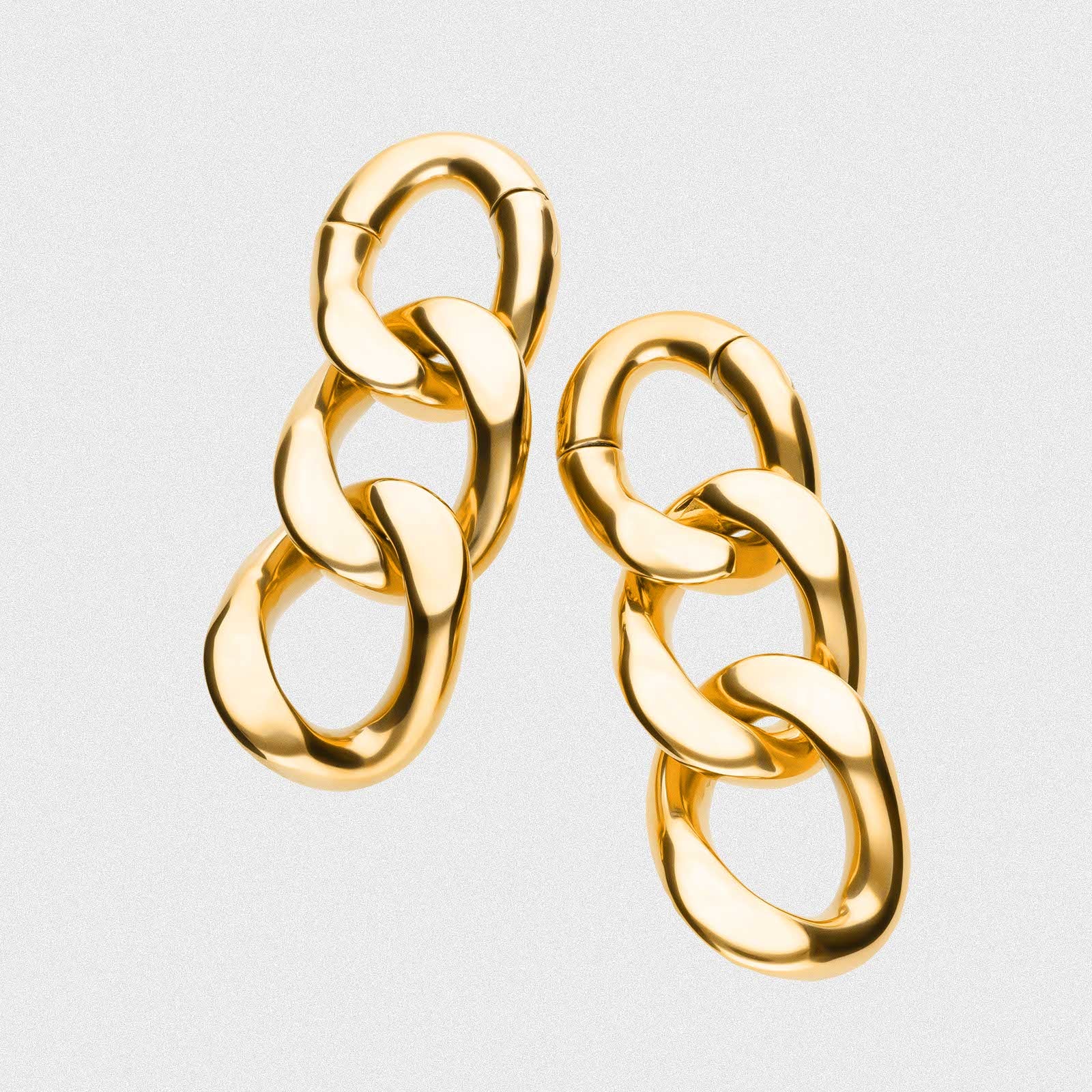 Triple Cuban Link Gold PVD Magnetic Ear Weight