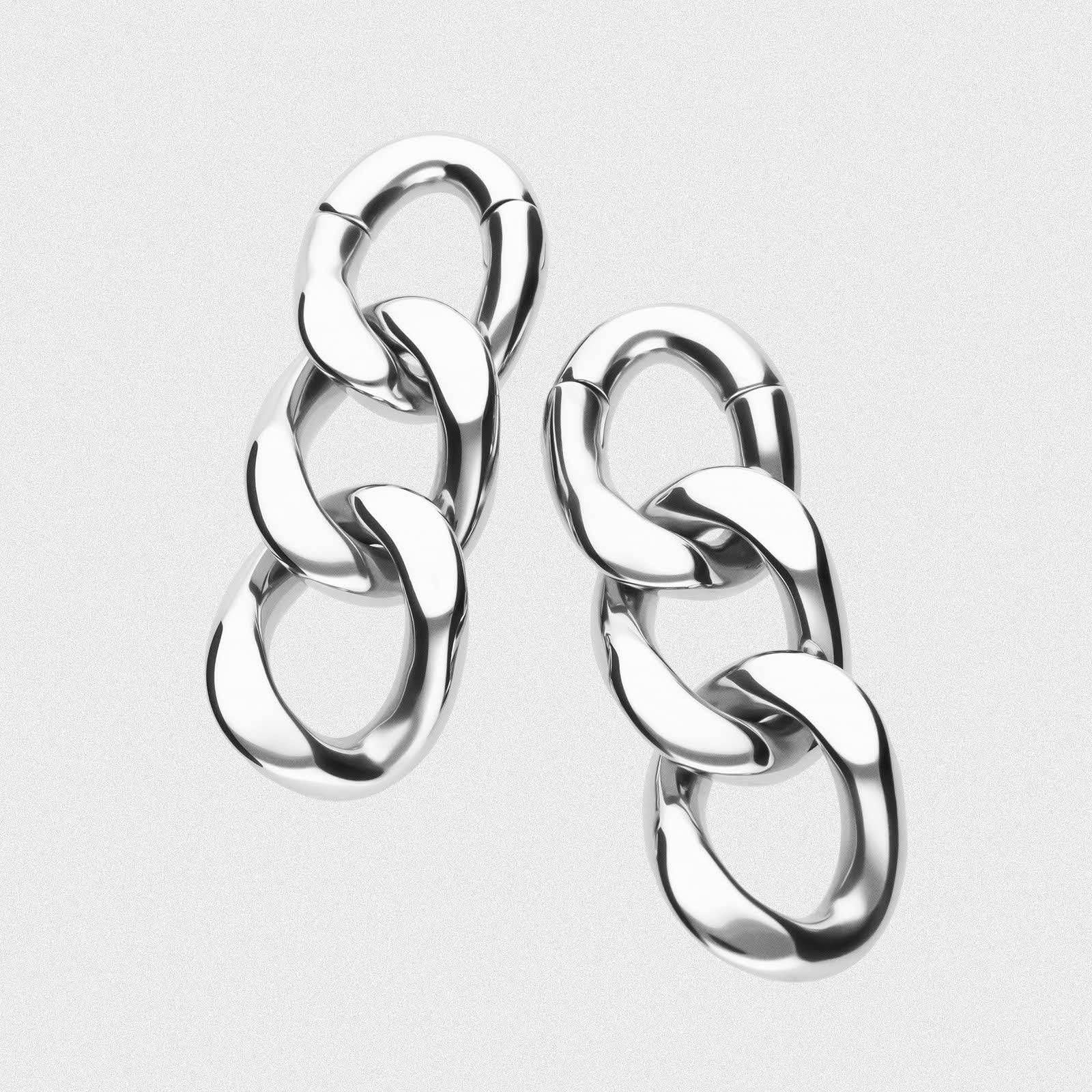 Triple Cuban Link Surgical Steel Magnetic Ear Weight