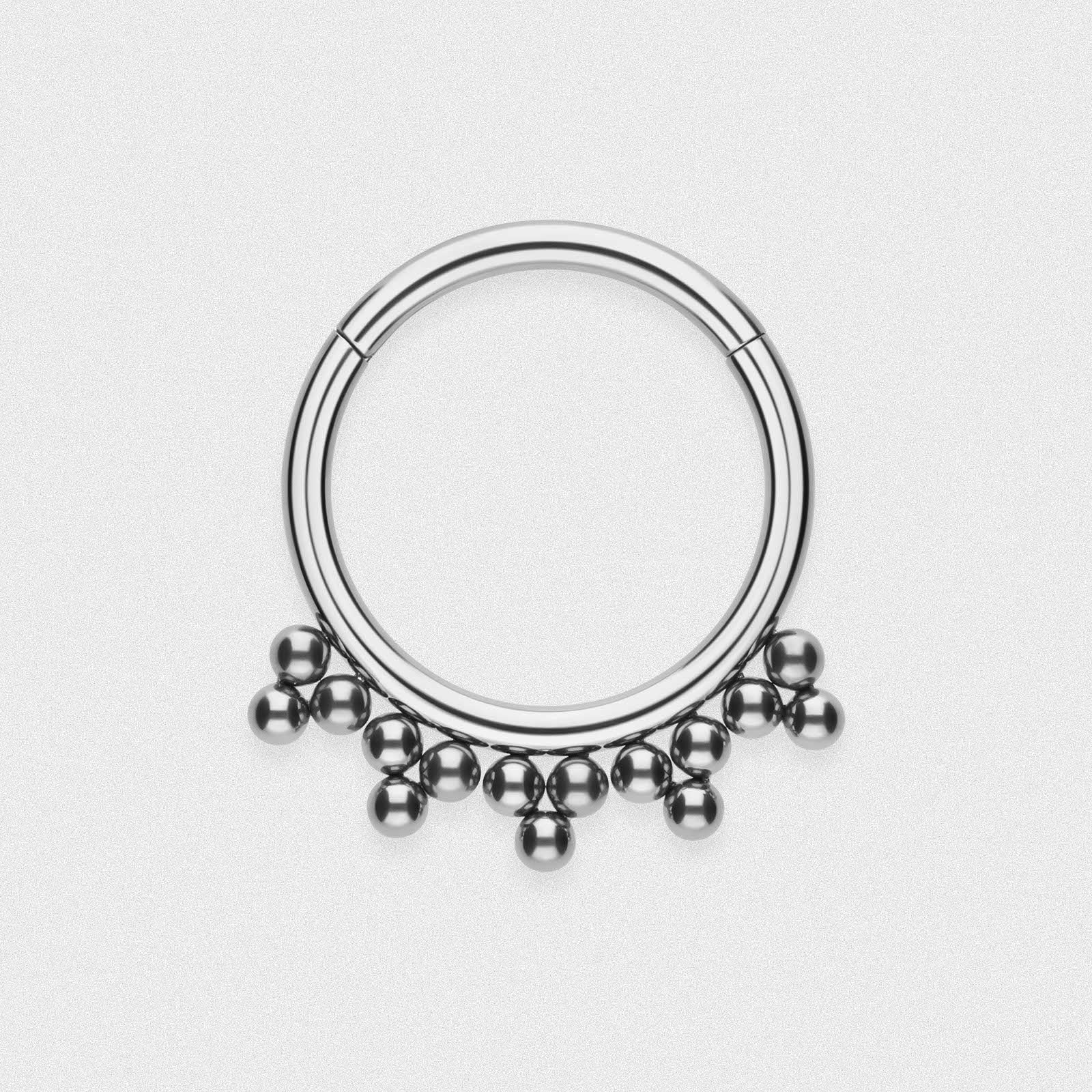 16G Septum Clicker Nose Ring – Triple Stack Hoop For Conch Daith Piercing