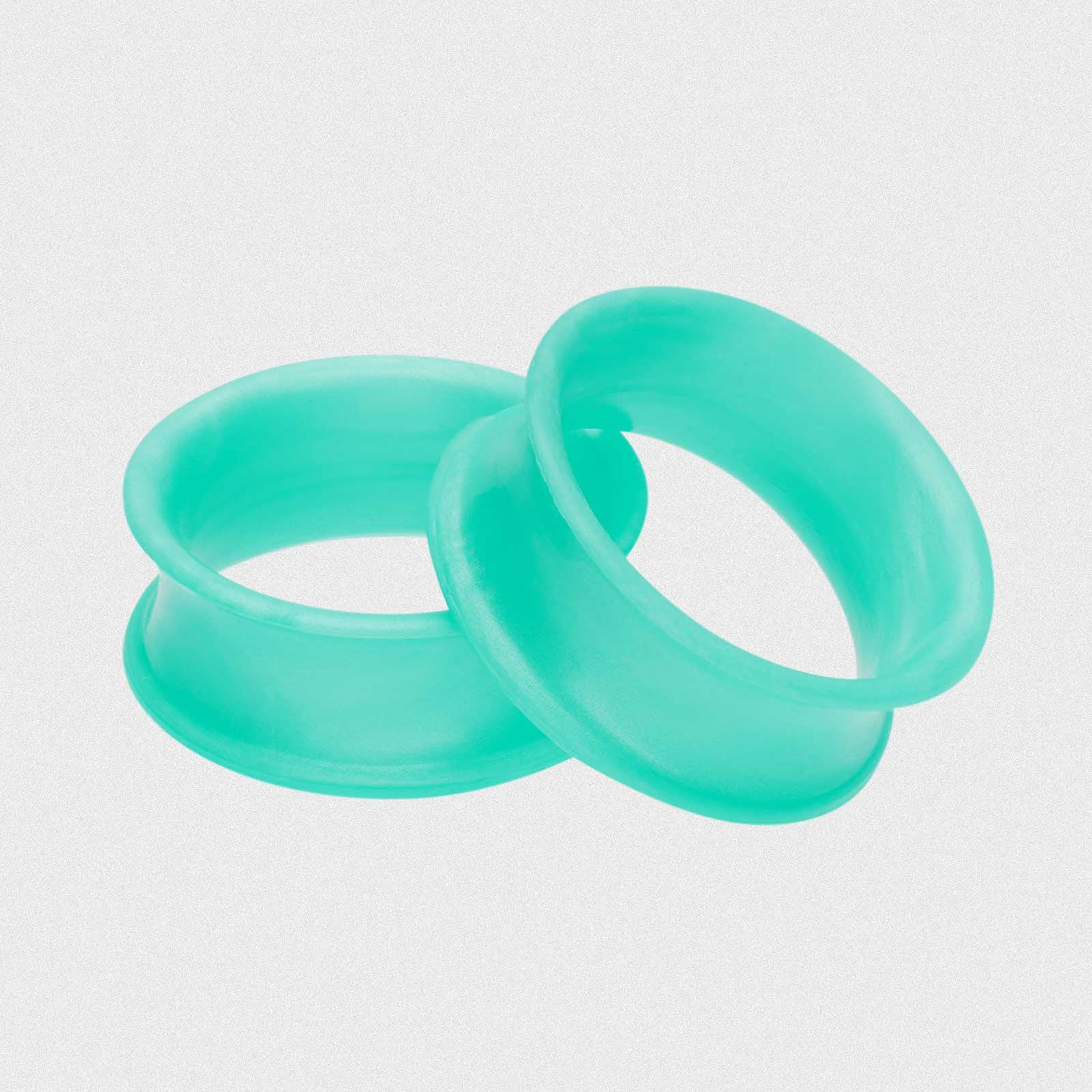 Turquoise Pearl Silicone Double Flare Tunnel
