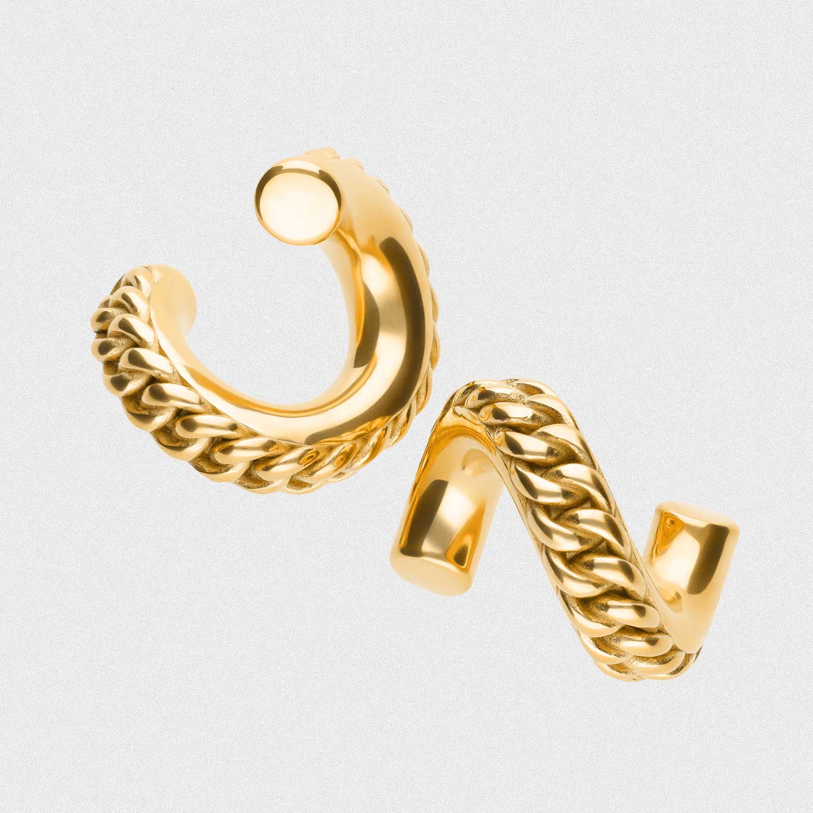 Twisted Chain Link Gold PVD Ear Weight
