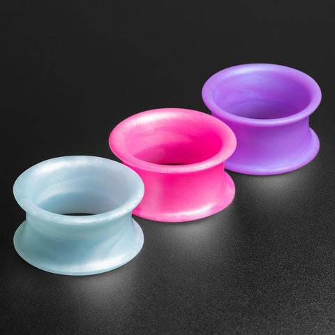 Pearl Silicone Double Flare Tunnel Bundle