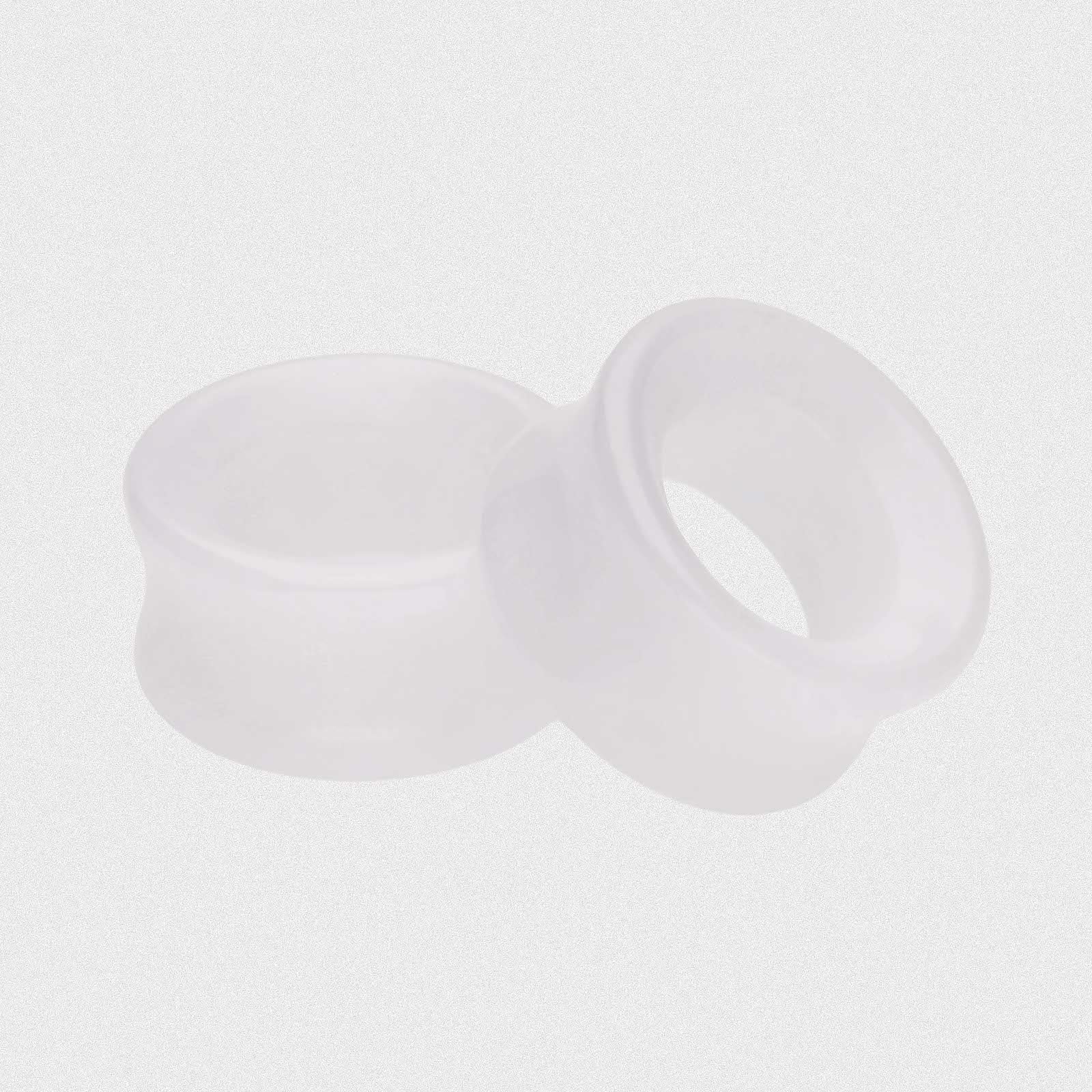 White Jade Double Flare Concave Stone Tunnel