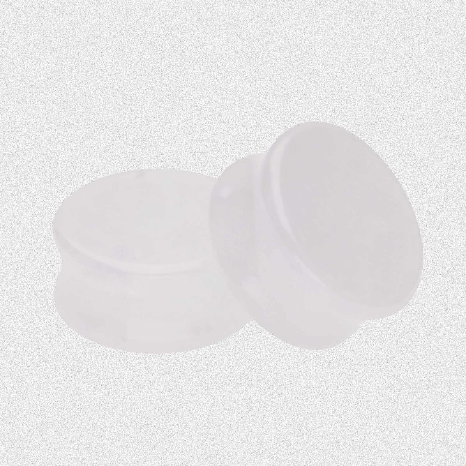 White Jade Double Flare Stone Plug