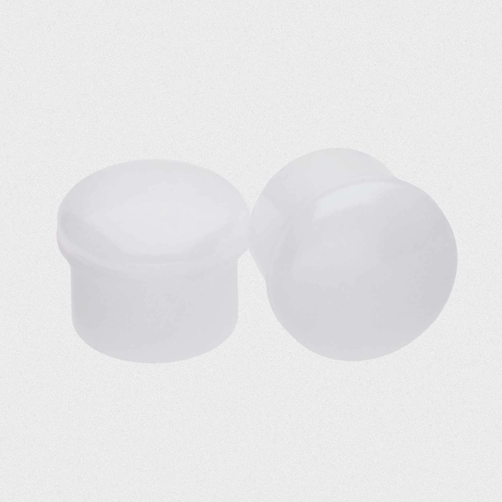 White Jade Single Flare Convex Stone Plug