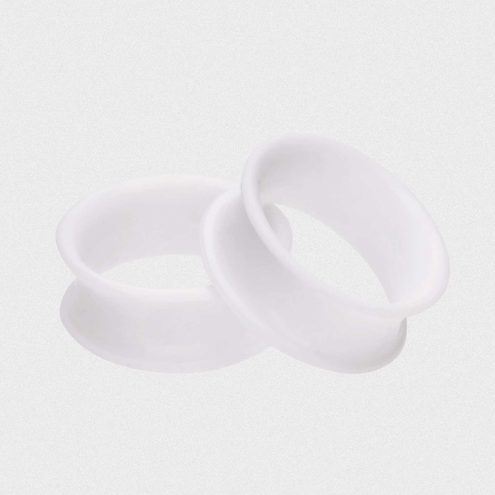 White Silicone Double Flare Tunnel