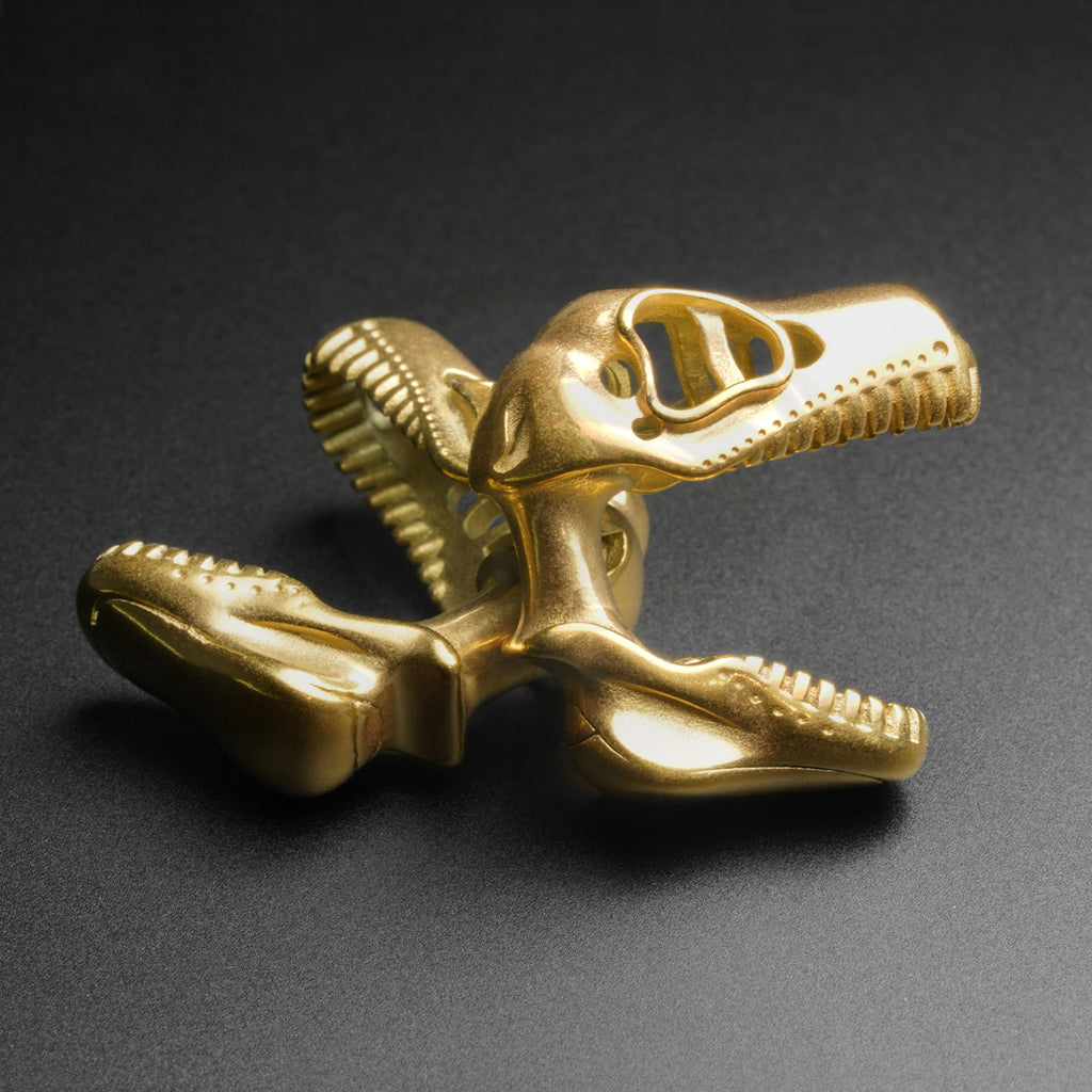 Gold PVD Dino Skull Ear Weight
