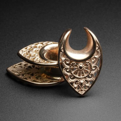 Rose Gold PVD Regal Shield Saddle Ear Weight