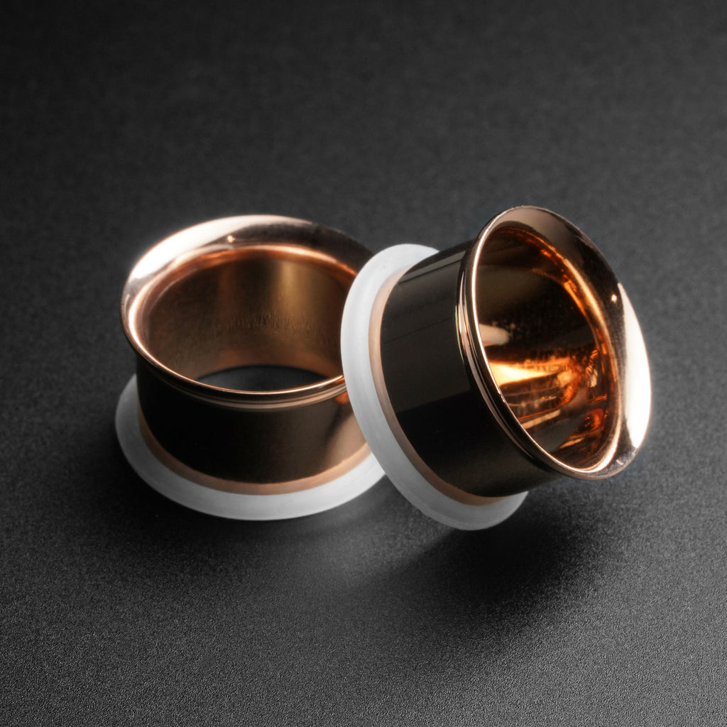 Rose Gold PVD Single Flare Tunnel